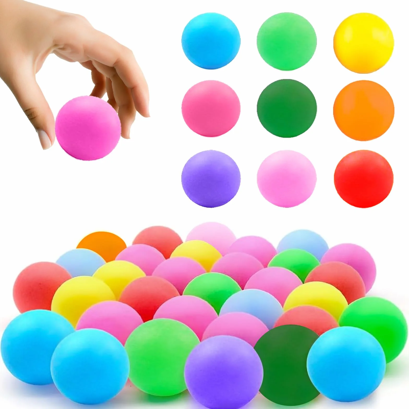 Balles de Ping Pong 30 Pièces 40mm pour Enfants, Jeux de Fête, Extérieur