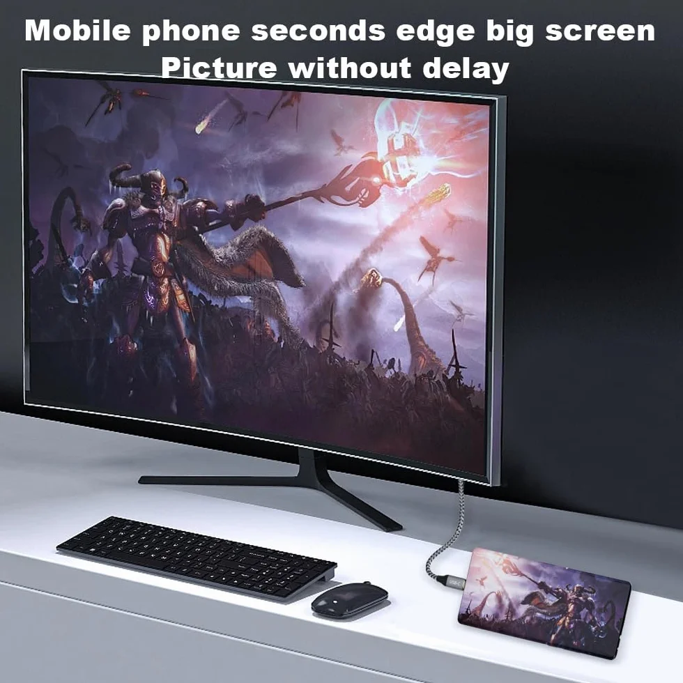 Augusplay Câble USB C vers HDMI 2.1, 8K@60Hz 4K@240Hz Type C vers hdmi High Speed Cable, HDR HDCP 2.3 Thunderbolt 4/3 vers HDMI Cable Compatible with iPhone 15 Pro MacBook Pro/Air UHD TV Monitor, 2M