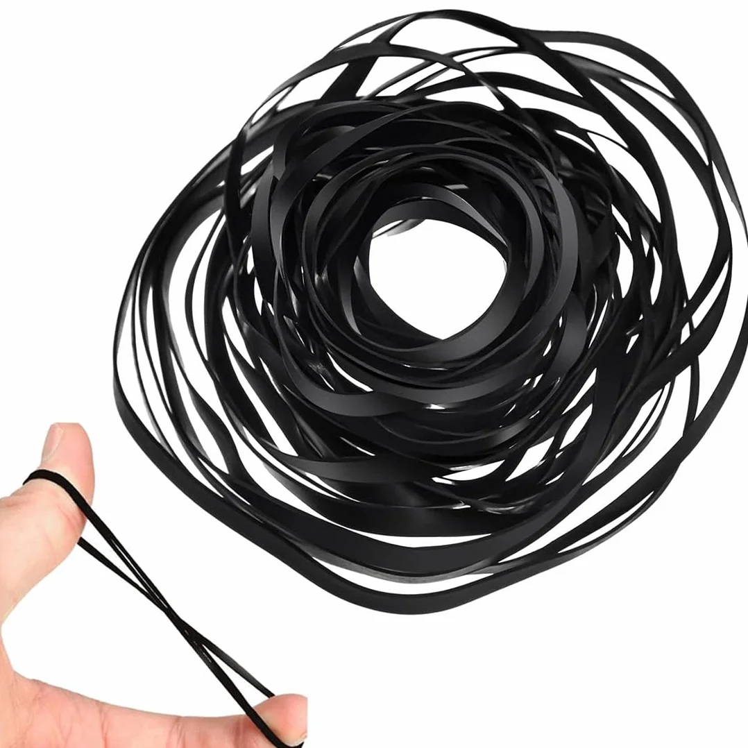 Ceinture Cassette Tape Universelle, 28 Pièces Noires pour Réparation Enregistreur Baladeur Lecteur DVD CD-ROM