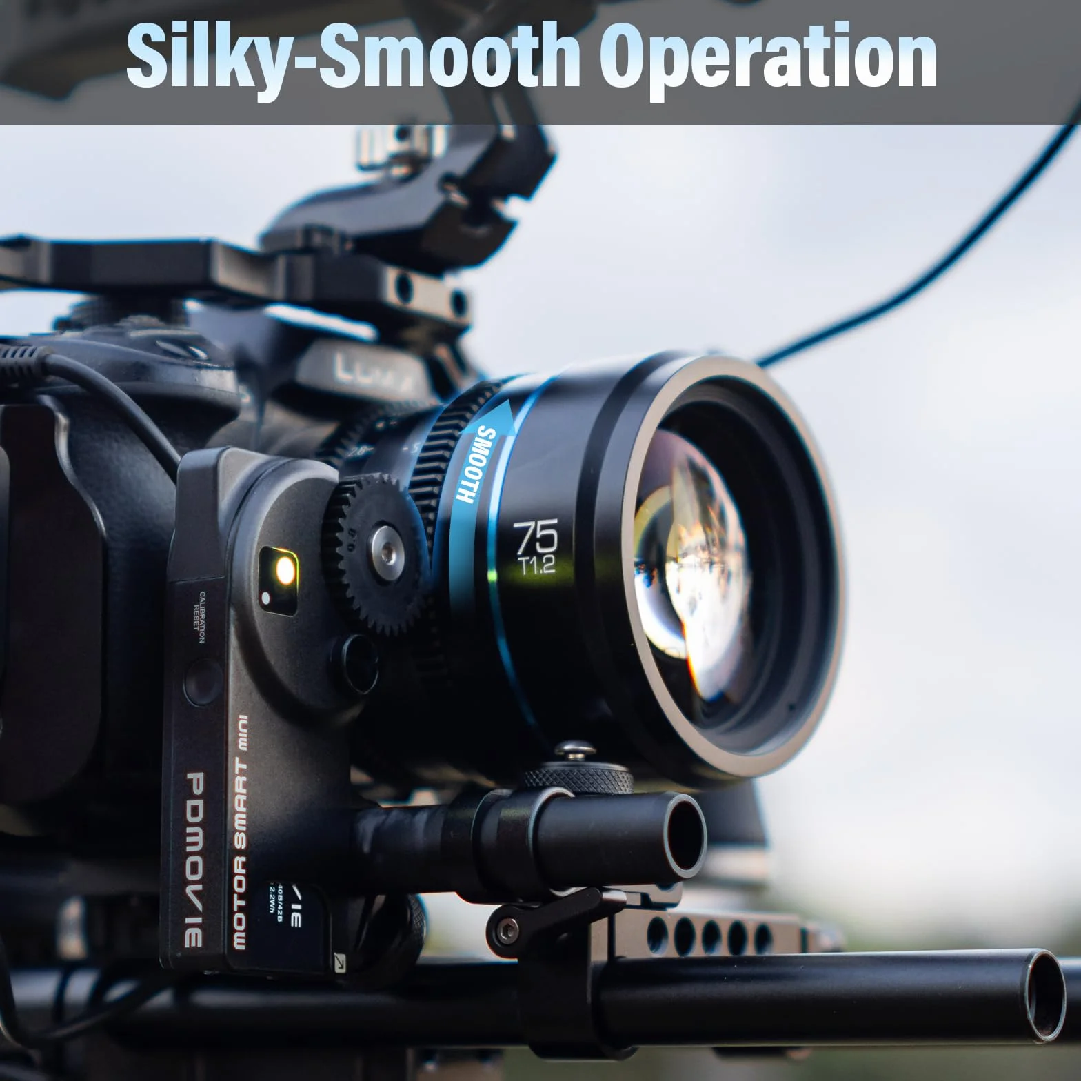 SIRUI Night Walker 75mm T1.2 S35 Objectif Cinéma Manuel Focale Fixe Compact pour Monture X Noir