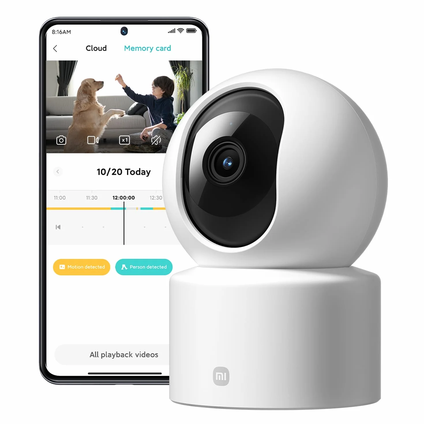 XIAOMI C301 Caméra Intérieure 2K 3MP 360° Surveillance WiFi 6 Détection Personnes Audio Bidirectionnel