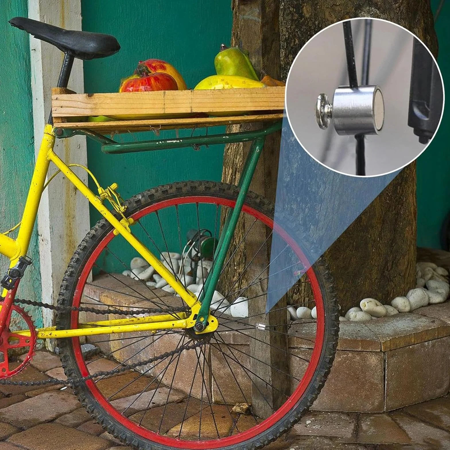 Capteur de Vitesse de Roue 2 Pièces, Aimant Néodyme Fer Bore 12mm pour E-Bike