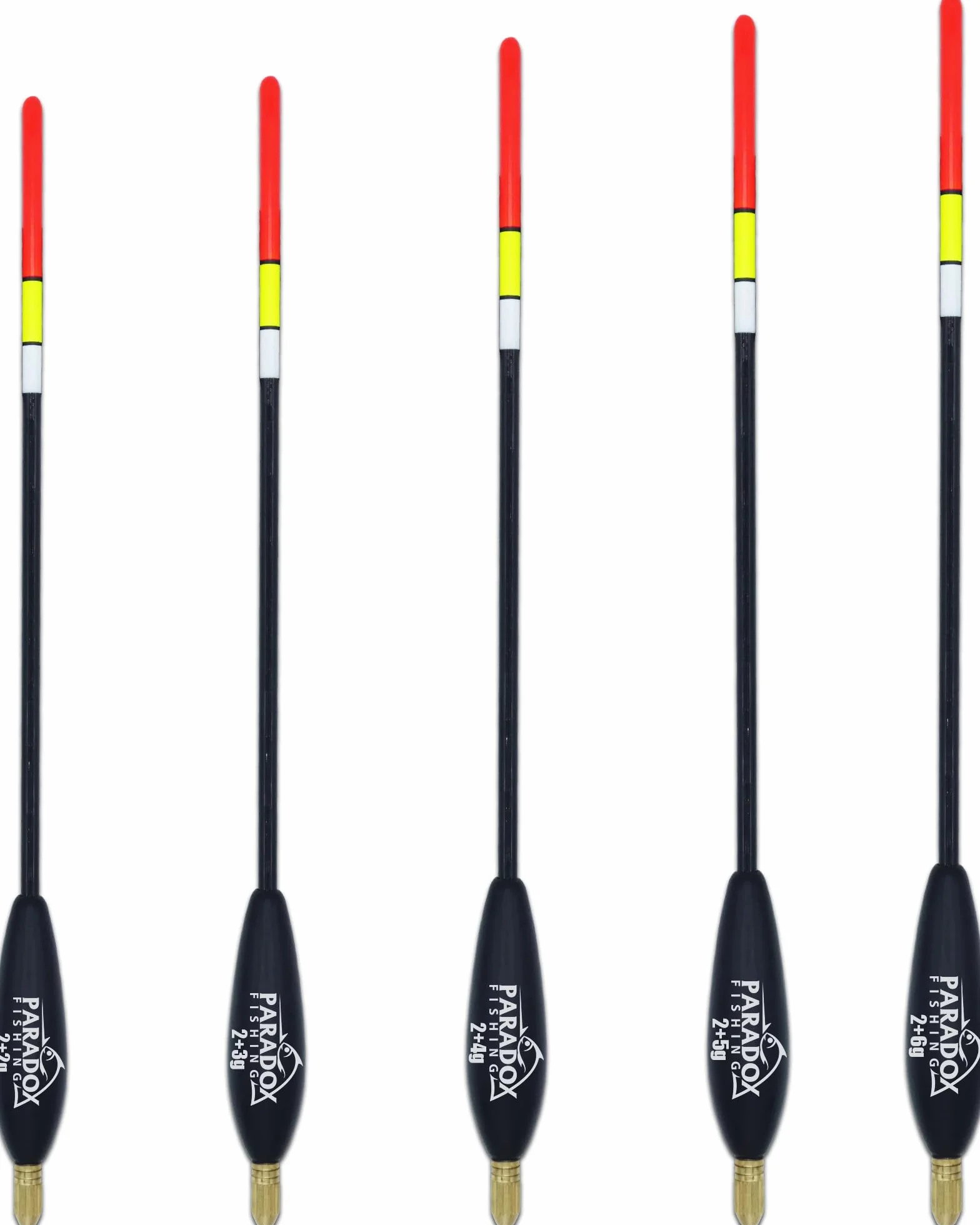 Paradox Fishing Lot de 5 flotteurs de pêche 2g 4g 8g pré-blanchi