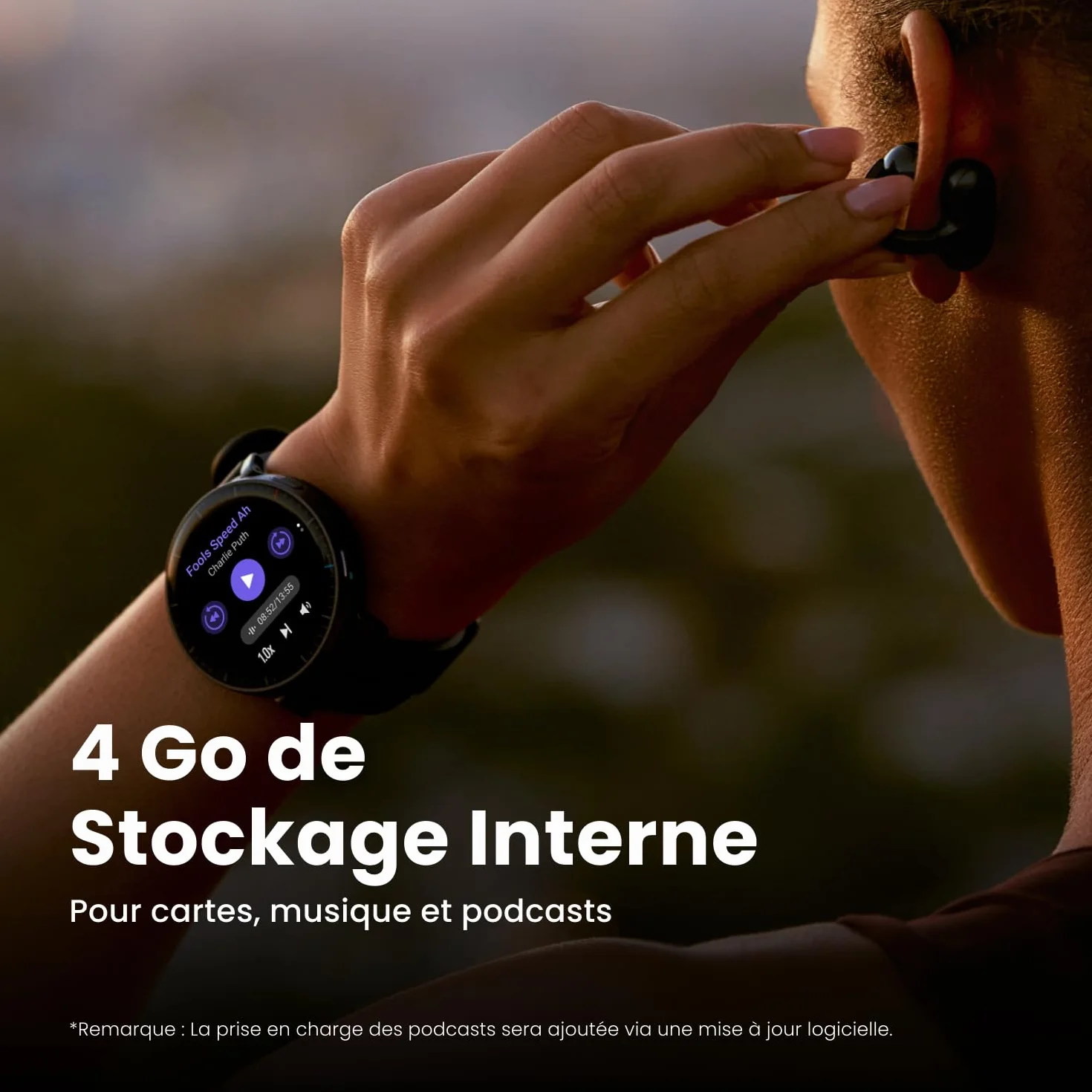 Amazfit Active Max Montre Connectée 48mm, Écran AMOLED 1,5", 25 Jours d'Autonomie, GPS, NFC, 4 Go Stockage