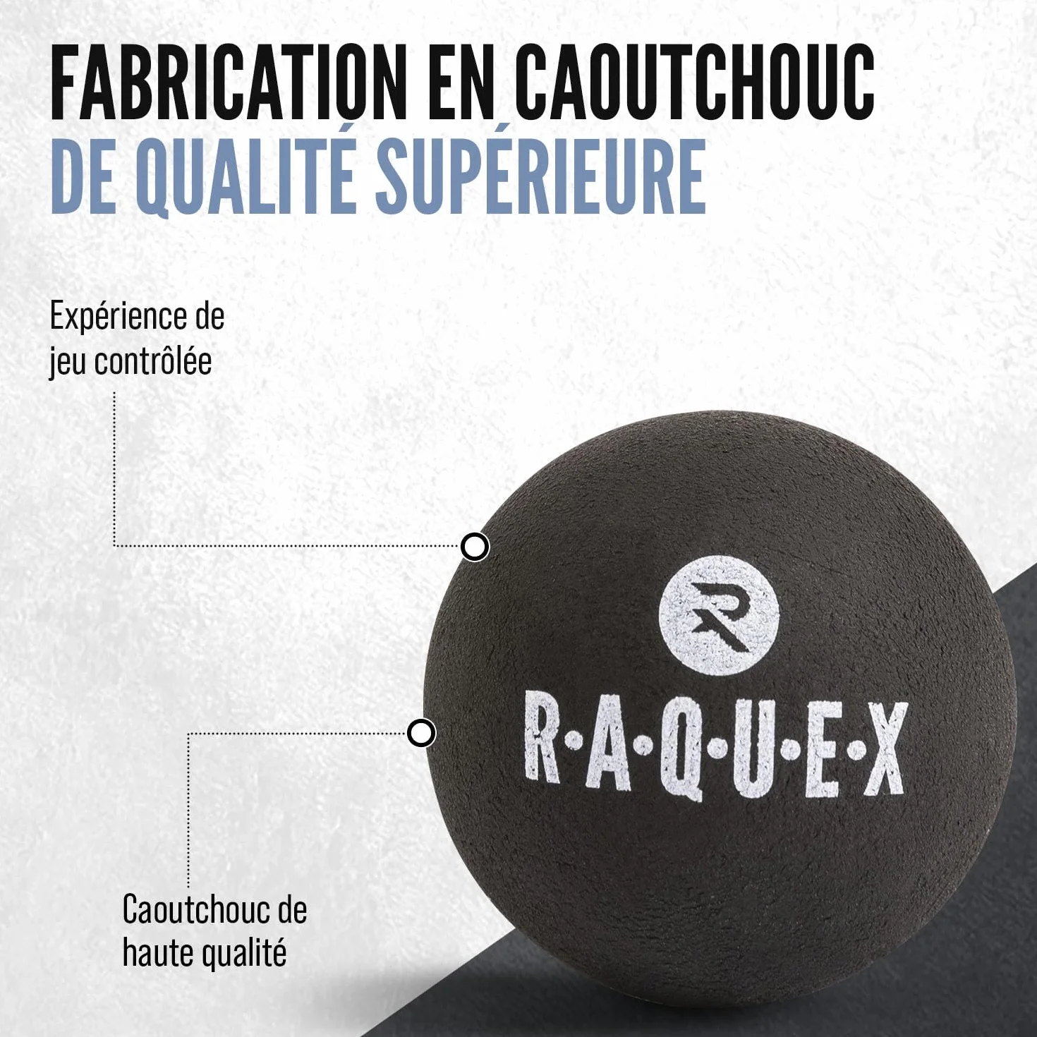 Raquex Balles de Squash Progression 4 Vitesses - Point Rouge, Bleu, Jaune, Double Jaune