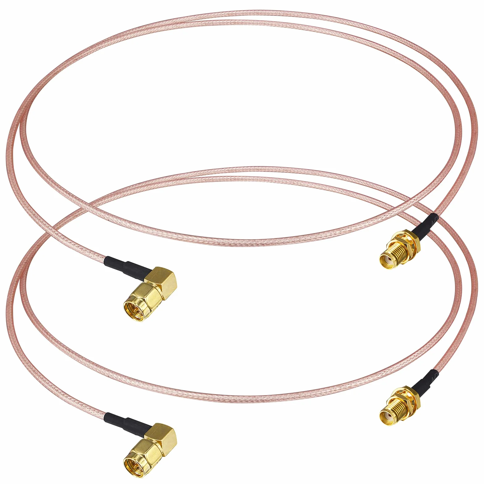 Câble Coaxial RG316 SMA Mâle vers Femelle 1M - Extension Antenne avec Connecteur Angle Droit pour Antenne Mobile/WiFi
