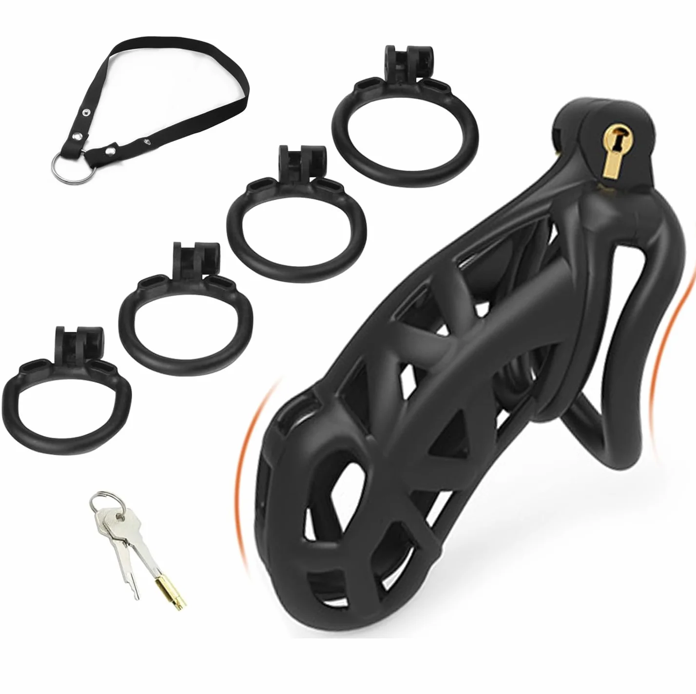 Support léger en résine structure 3D anti-chute antivol Sangle secondaire complémentaire 4 boucles F408