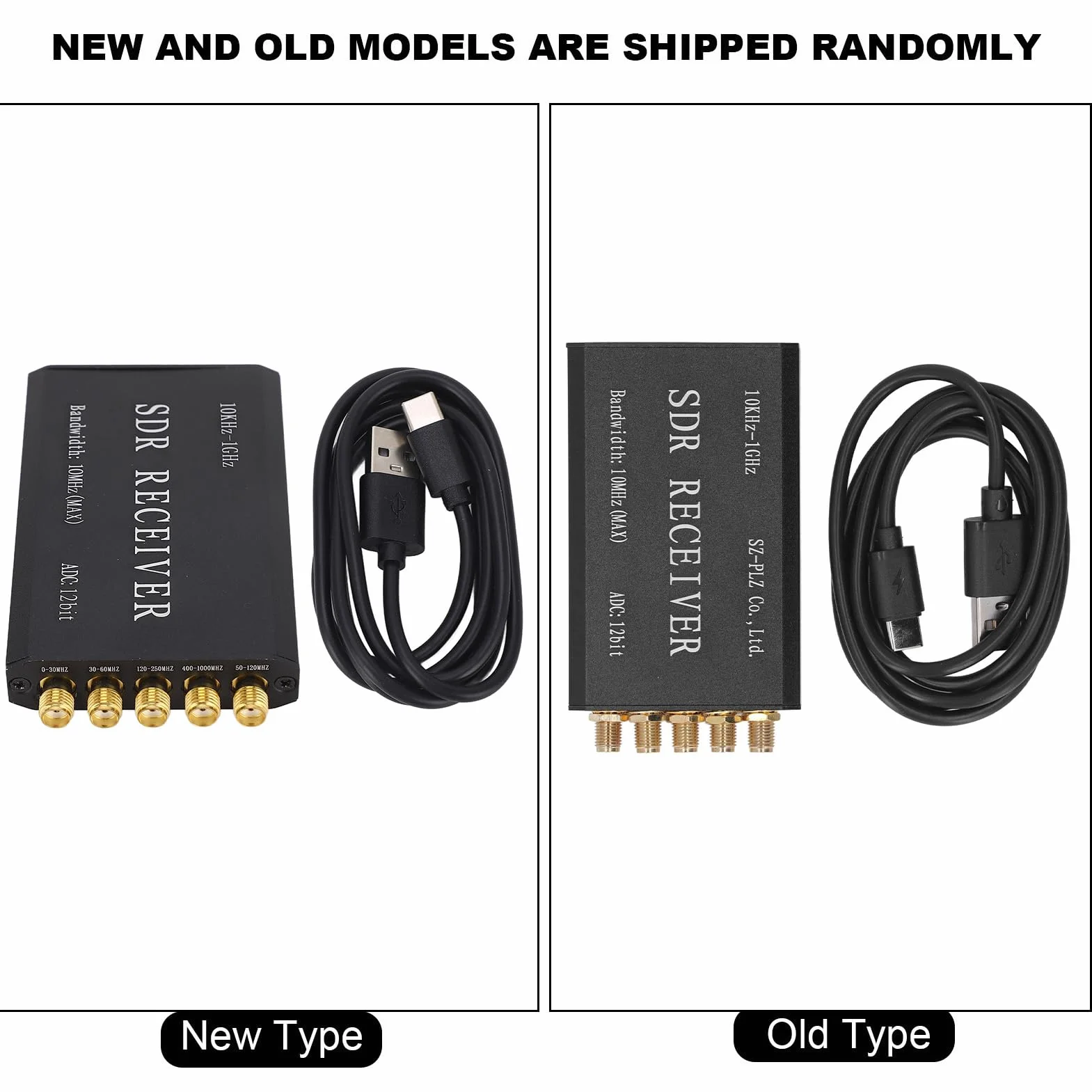 Récepteur SDR 12bit Récepteur Radio Défini par Logiciel Simplifié Module de Réception Radio en Alliage D'aluminium avec Câble USB