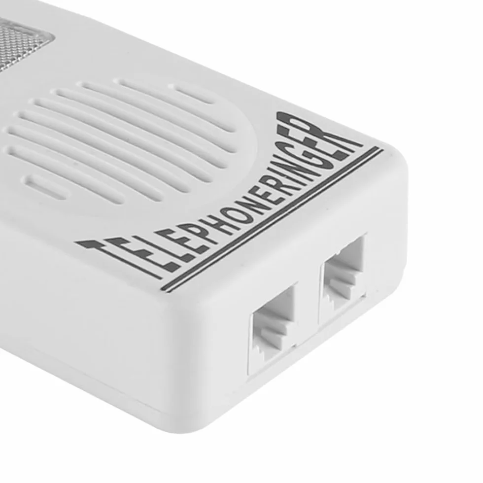 Amplificateur de Sonnerie téléphonique Extra Fort avec lumière stroboscopique, Volume réglable de 60 à 110 DB pour téléphones Fixes/filaires, adapté aux malentendants