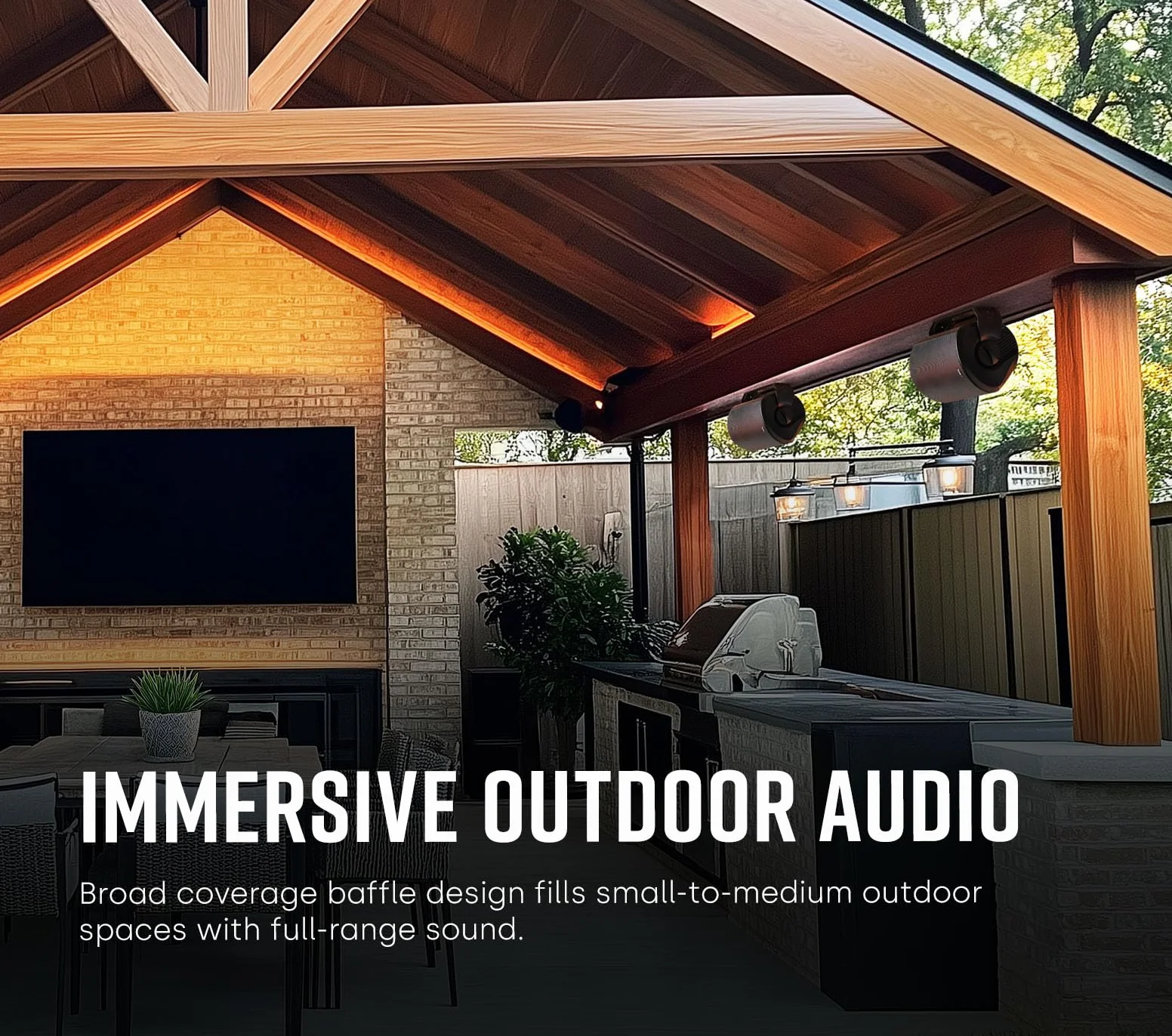Polk Audio Atrium 5 Enceintes Extérieures 5", Haut-Parleurs 100W, Résistants aux Intempéries, Haute Fidélité - Blanches