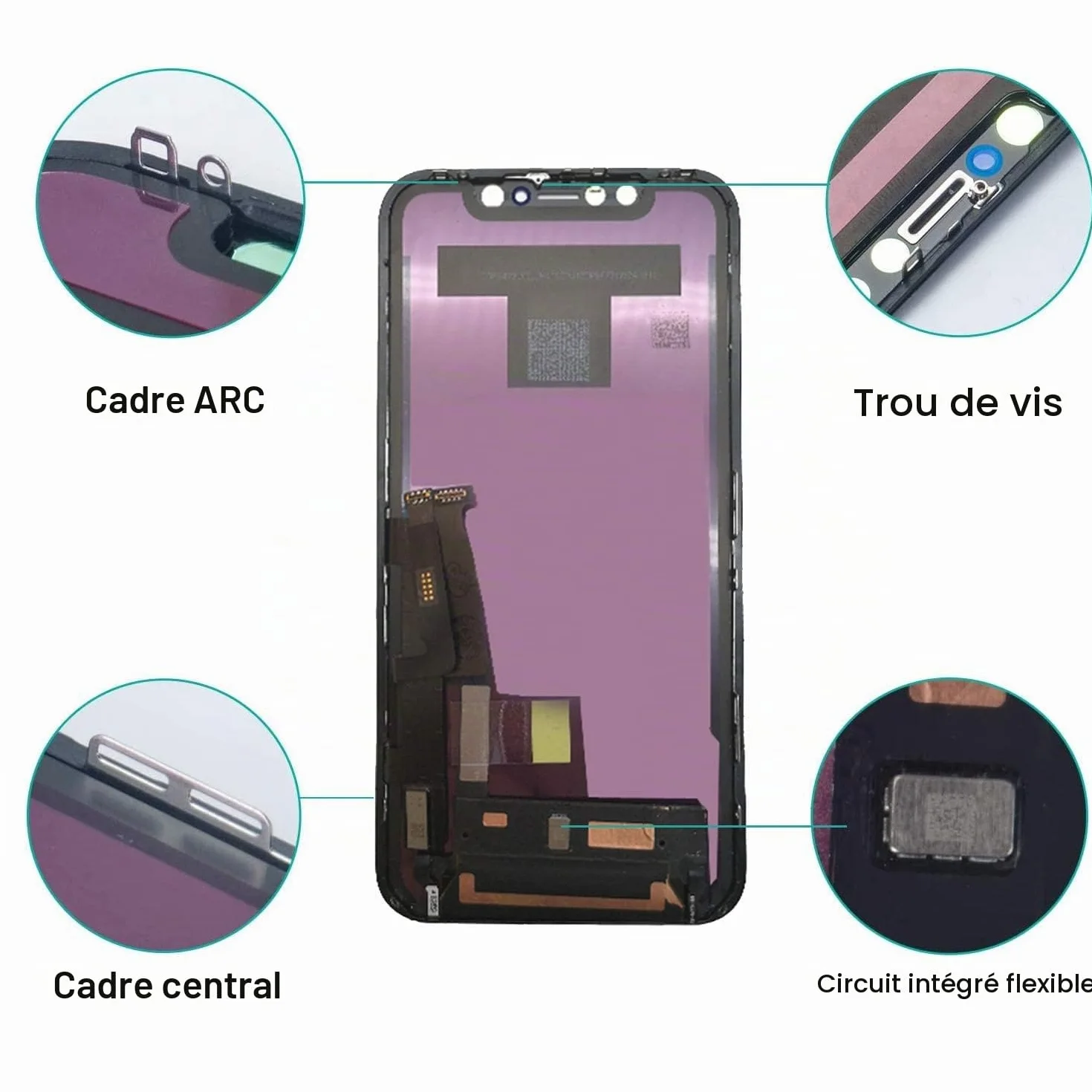 Écran iPhone 11 6.1" LCD Complet avec Cadre étanche et Protecteur
