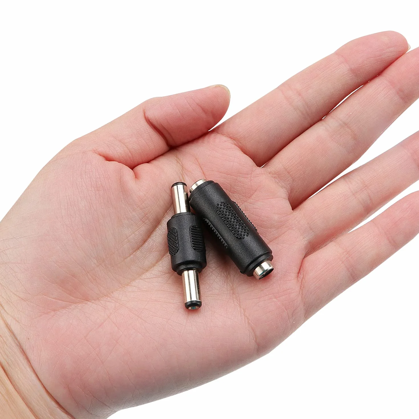 12 Pièces 5,5 x 2,1 mm DC Alimentation Coupleur, 2.1x5.5 mm DC Adaptateur de Prise Mâle à Mâle, DC Adaptateur de Jack Femelle à Femelle, 12V Connecteur de Prise CC pour Caméra CCTV LED