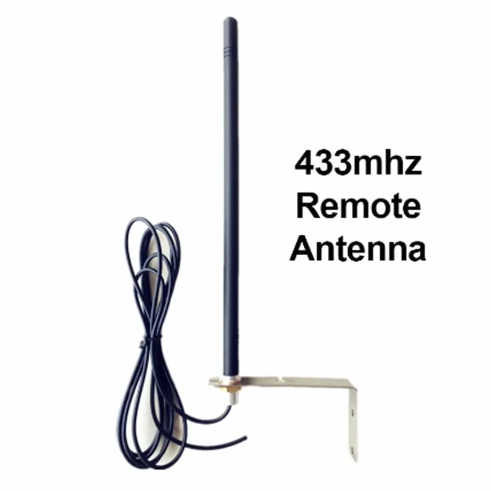 Antenne Universelle 433Mhz Antenne Noire pour Porte Garage Amplificateur de Signal Radio Répéteur Extérieur Étanche 433.92Mhz Gate Control Antenne
