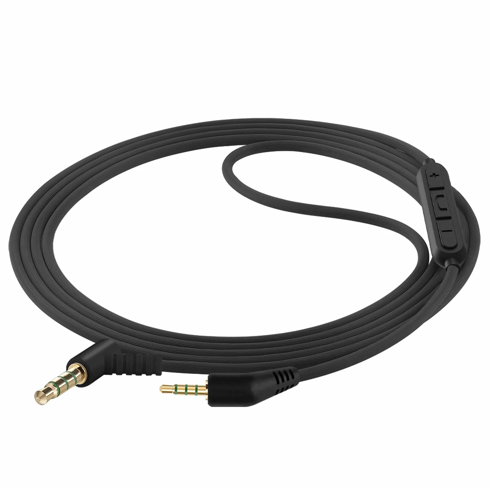 GEEKRIA Câble audio avec micro compatible avec Bose QuietComfort 3, câble pour écouteurs QC3, 3,5 mm vers 2,5 mm de remplacement stéréo avec micro intégré et contrôle du volume (4 pi / 1,2 m)