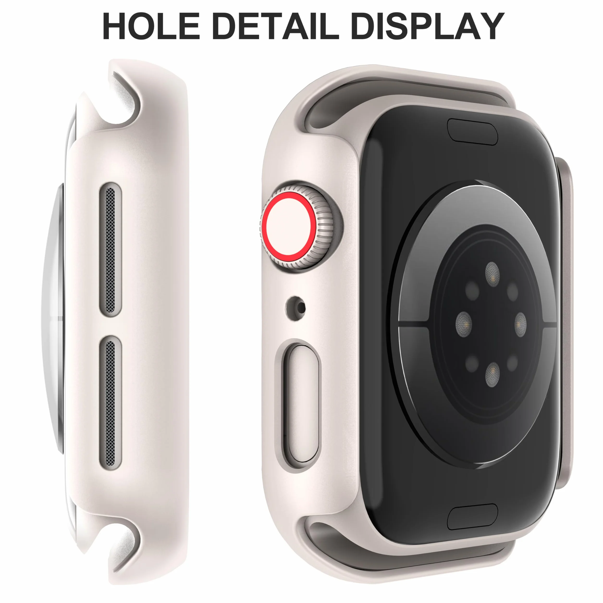 Diruite 2 Pièces Coque pour Apple Watch SE 3/2/1 /Series 6 5 4 40mm Protection Écran Dur PC Matériel Ultra Mince Verre Trempé Écran Case,Couleur Étoile,40mm