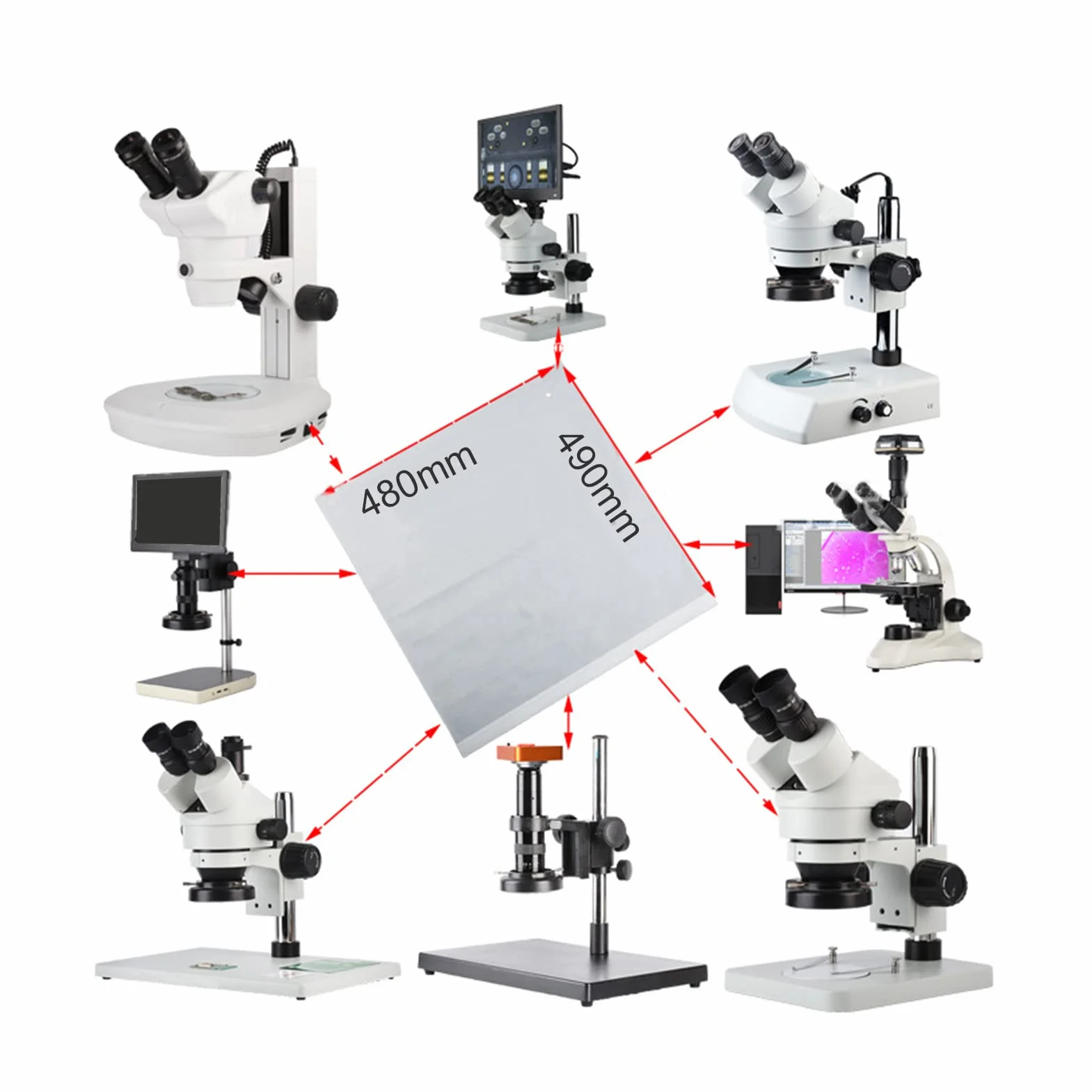 Housse anti-poussière pour microscope, accessoires de microscope stéréoscopique