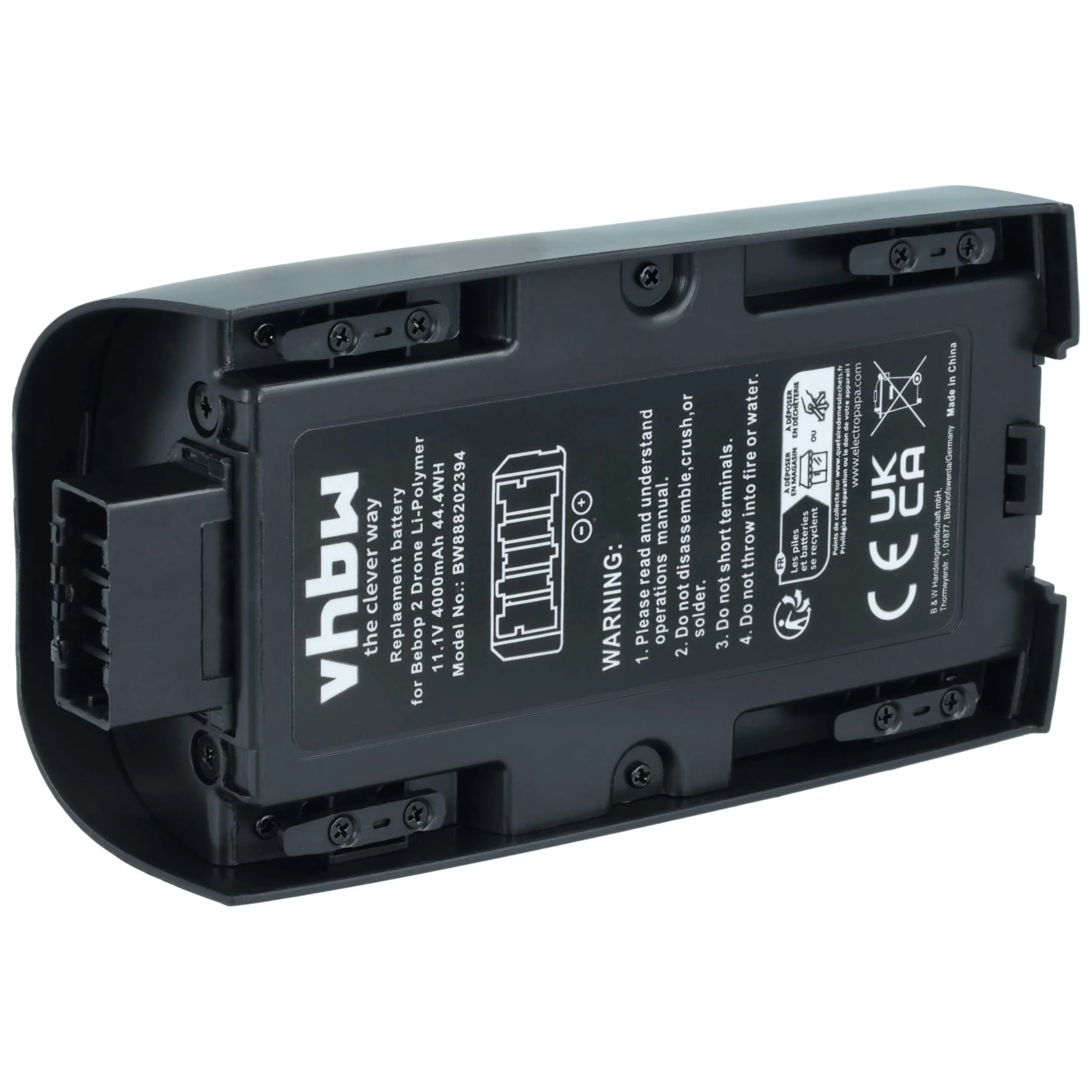 vhbw Batterie Compatible avec Parrot Bebop 2, 2 Pro Drone (4000mAh, 11,1V, Li-polymère)