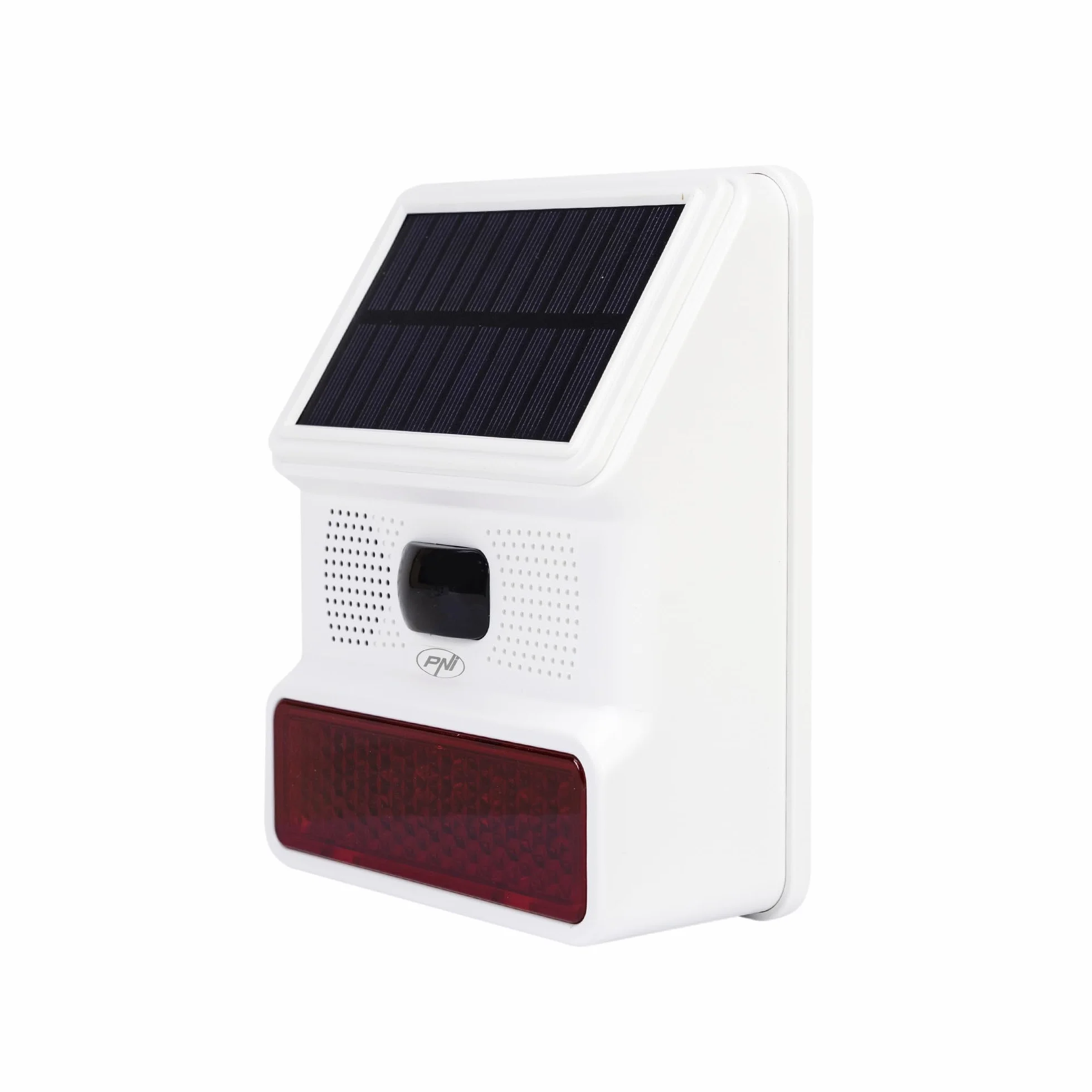 PNI SafeHouse HS006 Sirène extérieure sans Fil avec Chargement ou Via Port USB-C, Batterie 1000 mAh, 100 DB