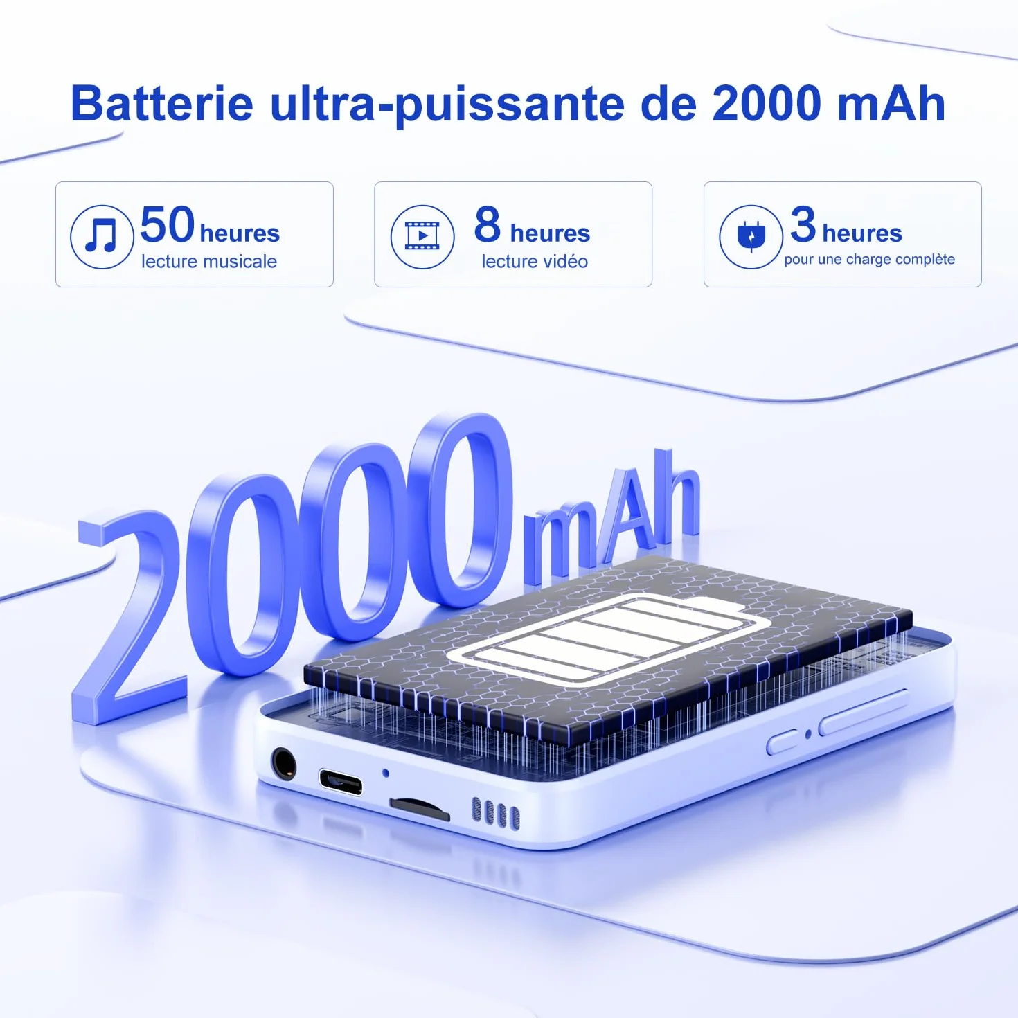 Joliker Lecteur MP3 80Go WiFi Bluetooth 4.02 Pouces Touchscreen MP4 avec Haut-parleurs Caméra 13MP Android Spotify Deezer
