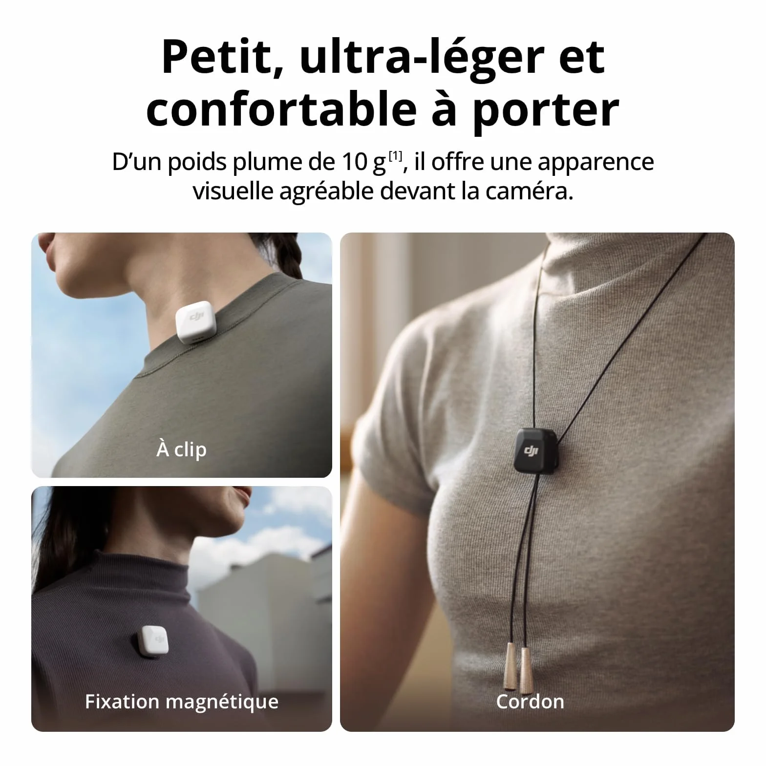 DJI Mic Mini (2 TX + 1 RX + Boîtier de Recharge), Ultra-léger, Audio de HQ, 48 h d’Utilisation, Annulation du Bruit, Limite Auto, Microphone sans Fil pour caméra/iPhone/Android, vlog, Streaming