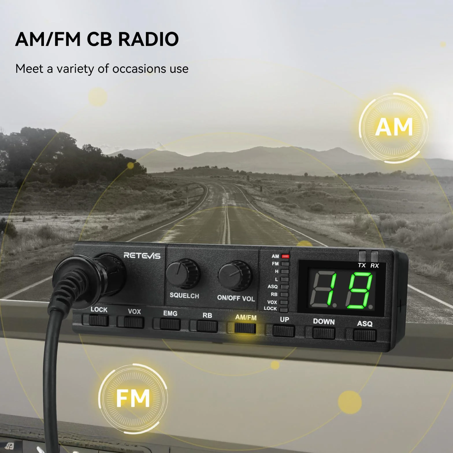 Retevis MB62 Radio Mobile AM/FM VOX Camionneurs
