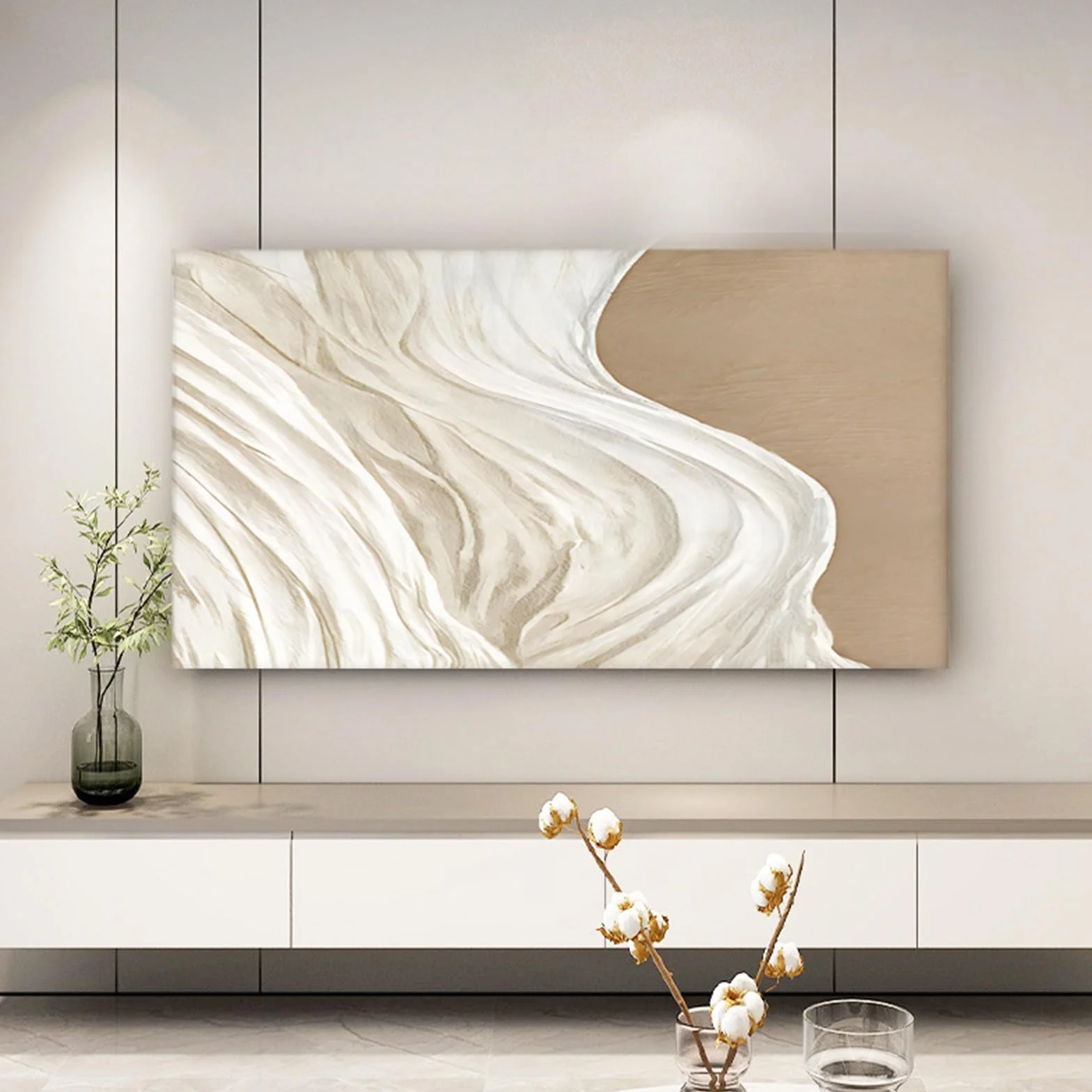 TV Housse Anti-Poussière, Housses de Télévision en Tissu Élastique Couverture de Télévision Protection Housse d'Écran Protection for 32 à 85 Pouces (55-65 pouces,Vagues de mer)