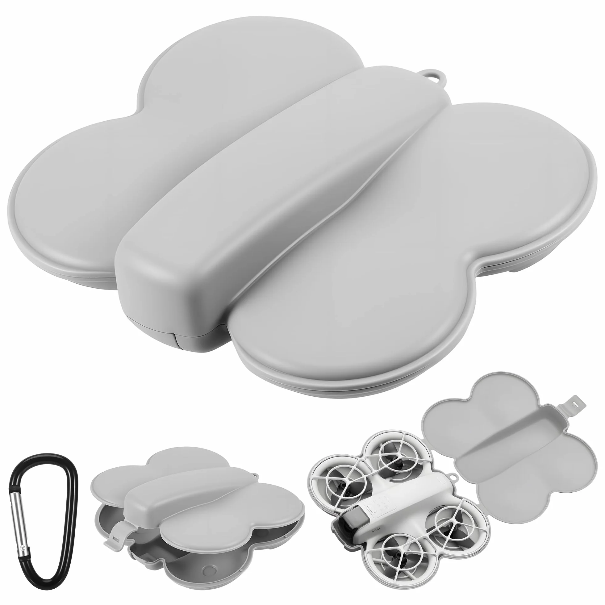 Starvortex Étui de Transport pour DJI Neo, Sac de Transport pour DJI Neo Anti-Chocs et Anti-Rayures, Plastique Étui de Rangement Ultra-Léger de 73 g, Accessoires pour DJI Neo avec Boucle de Randonnée