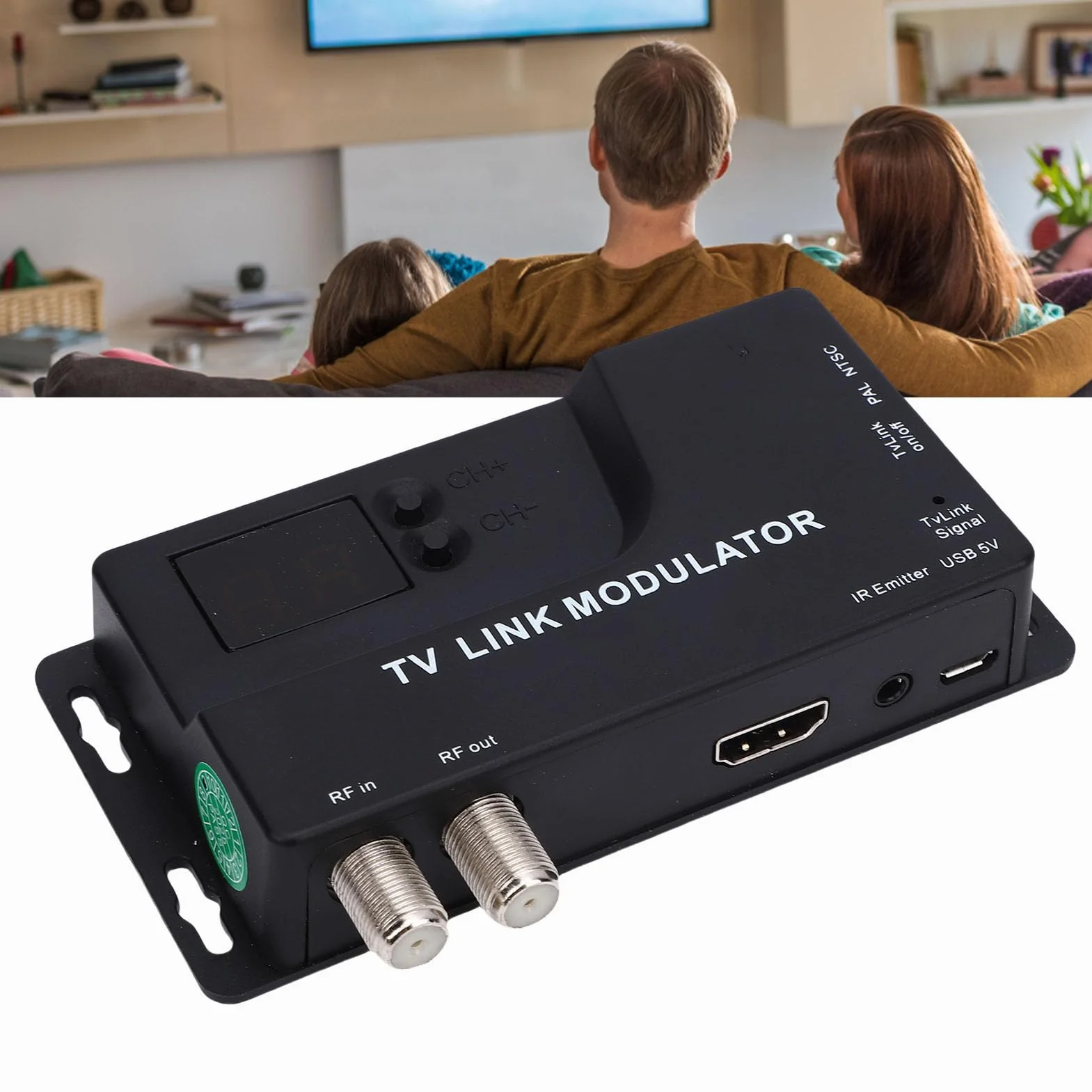 Tosuny Modulateur HDMI RF, Convertisseur HDMI vers Coaxial 1080P NTSC/PAL