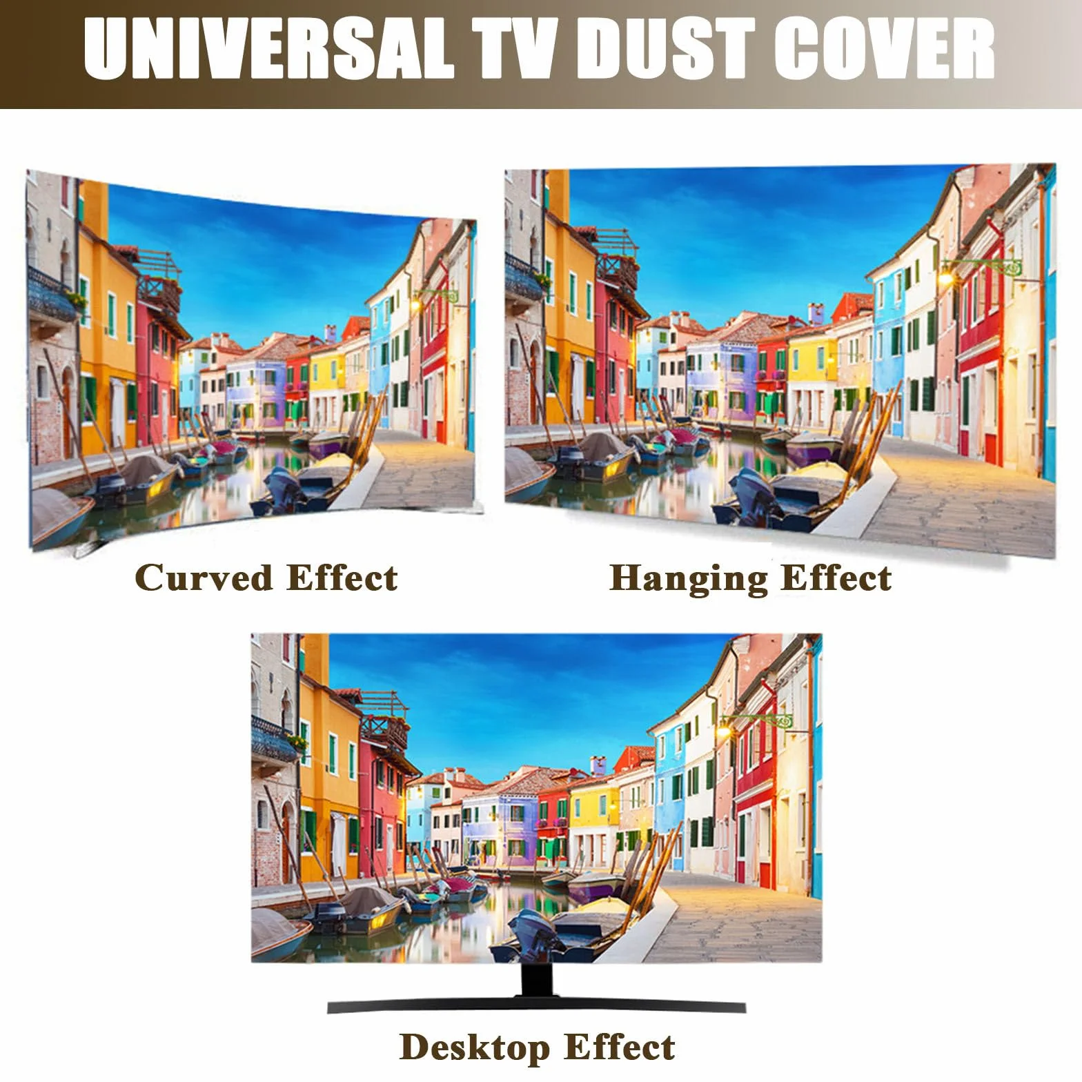 Hixingo Housse pour TV, Housse de Protection Télévision Housse Protection Écran TV Élastique Housse Télévision Anti Poussière Respirant Housse Écran TV Housse Écran PC (32inch,Constellation)