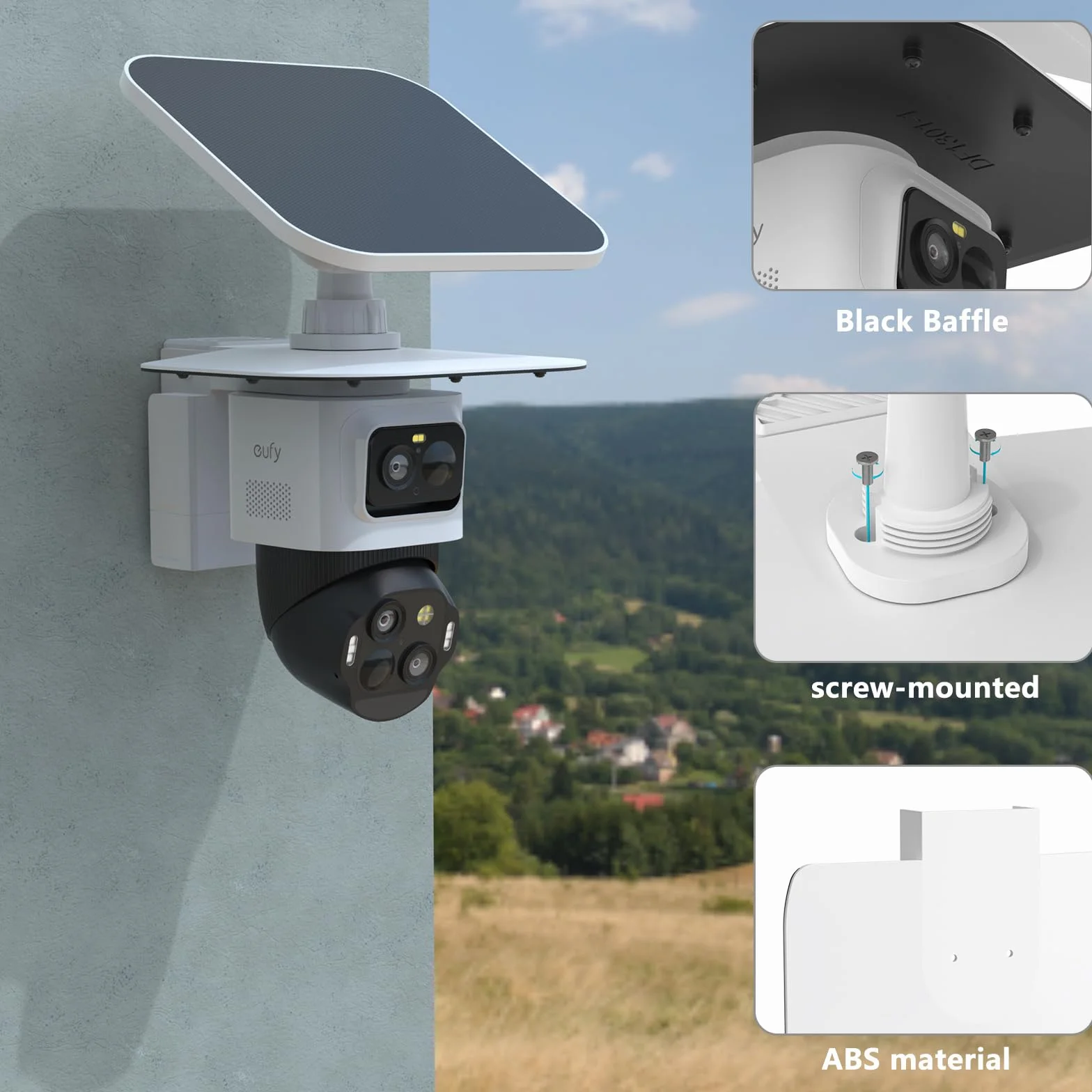 HOLACA Housse résistante aux intempéries compatible avec Eufy Security EufyCam S4 (pas pour S4 Max), accessoire de caméra de surveillance extérieure, housse S4
