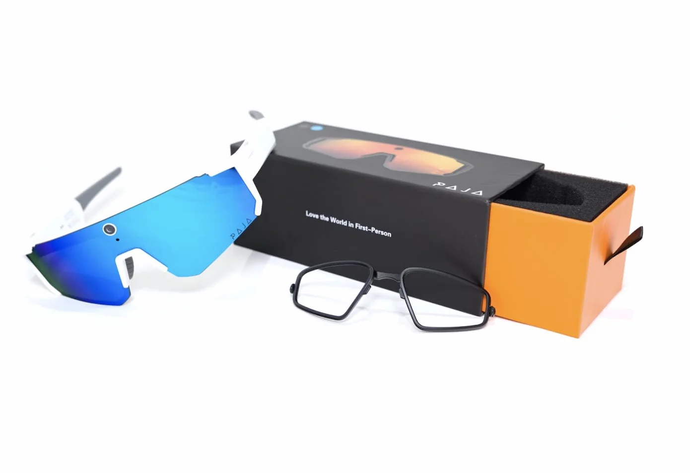 Paja Lunettes Connectées Sport avec Caméra Intégrée, Capture Photo et Vidéo en POV, Mains Libres, Légères et Discrètes