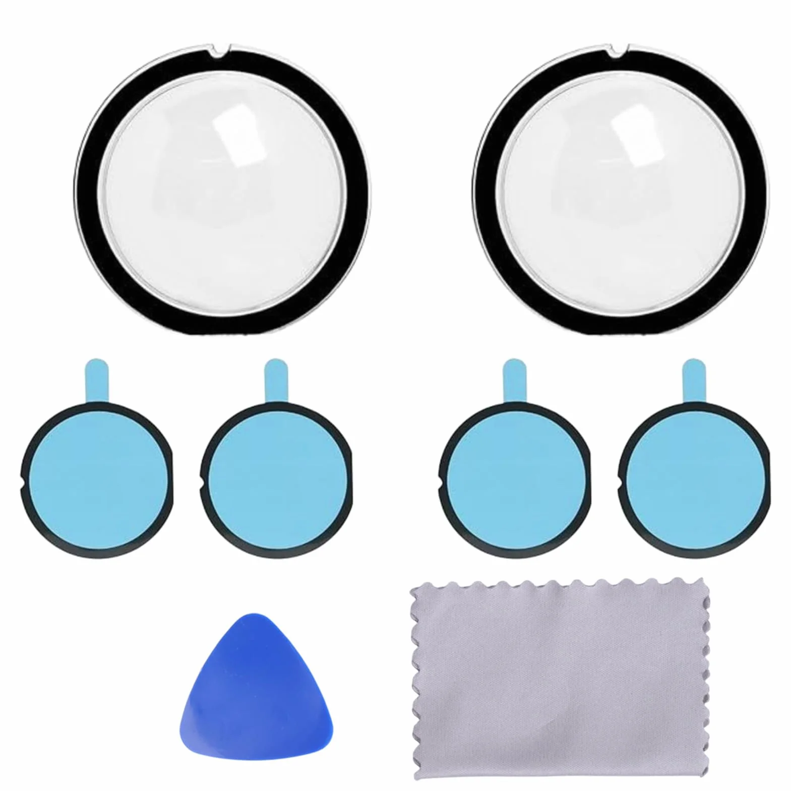 Protecteurs de Lentille Panoramique pour Insta360 X3, Protège Objectif en PC Double, Lentilles de Protection Insta 360 X3 Accessoires, Anti-Rayures et Anti-Poussière, Facile à Installer
