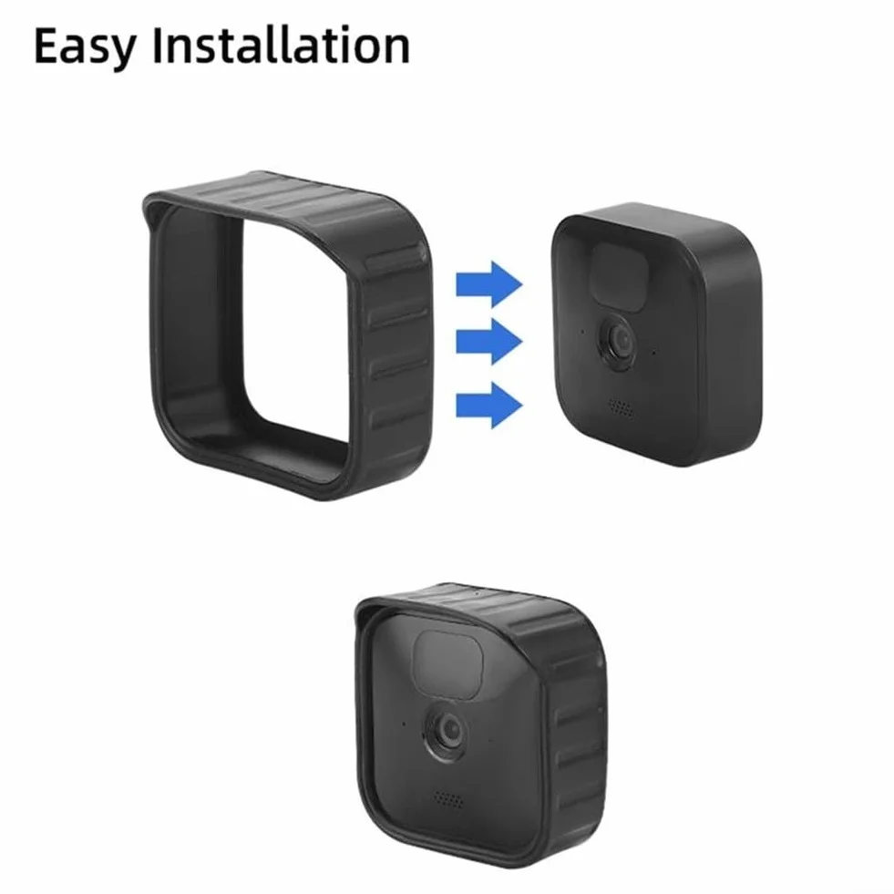 Housse de protection en silicone pour appareil photo Blink Outdoor XT2, coque de protection solaire imperméable, protection contre les intempéries pour la sécurité à domicile (noir)