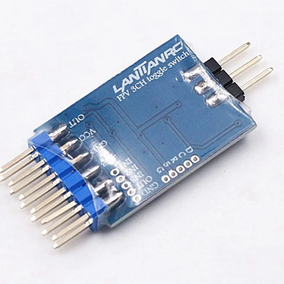 Marne Module de Commutation Vidéo à 3 Voies Module de Commutation Vidéo Bleu 5.8G Unité de Commutation Vidéo à 3 Canaux pour Caméra RC FPV