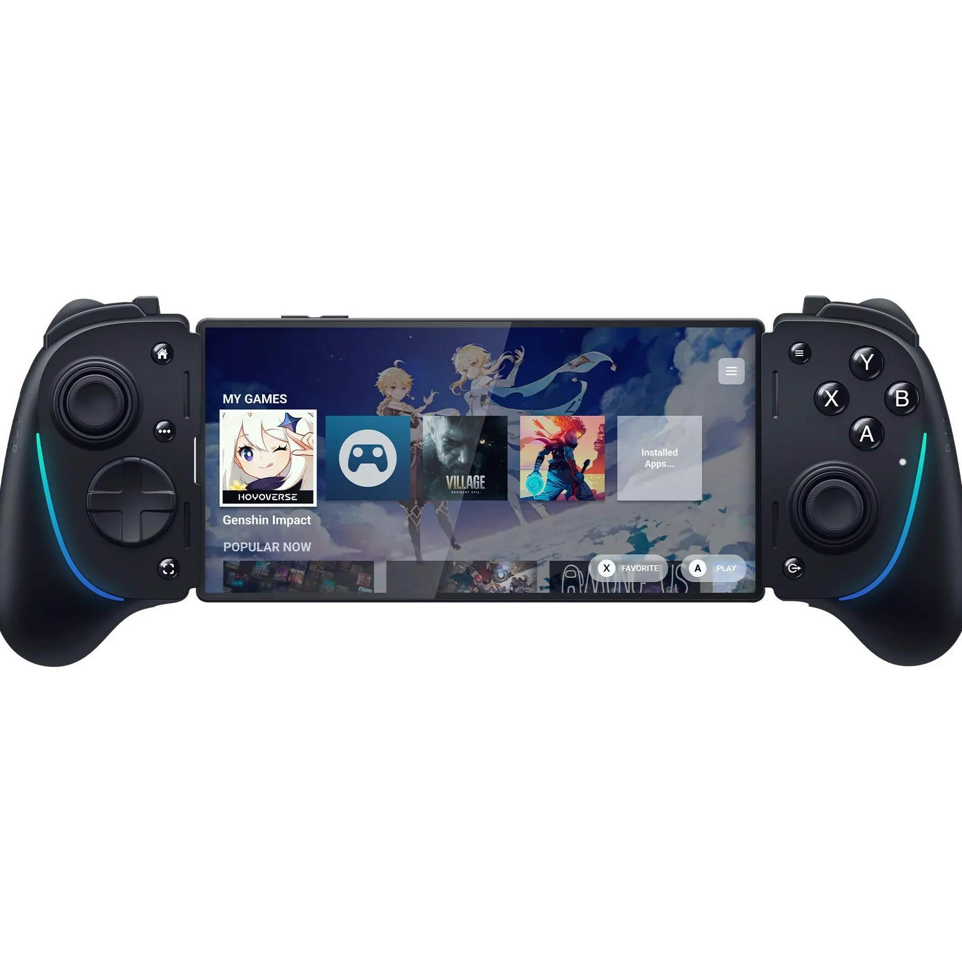 Razer Kishi Ultra - Contrôleur de jeu USB-C pour iPhone, smartphones Android et iPad Mini (haptique Sensa HD, Chroma RGB, chargeur passthrough, boutons Mecha-Touch et D-Pad, jeu mobile) Noir