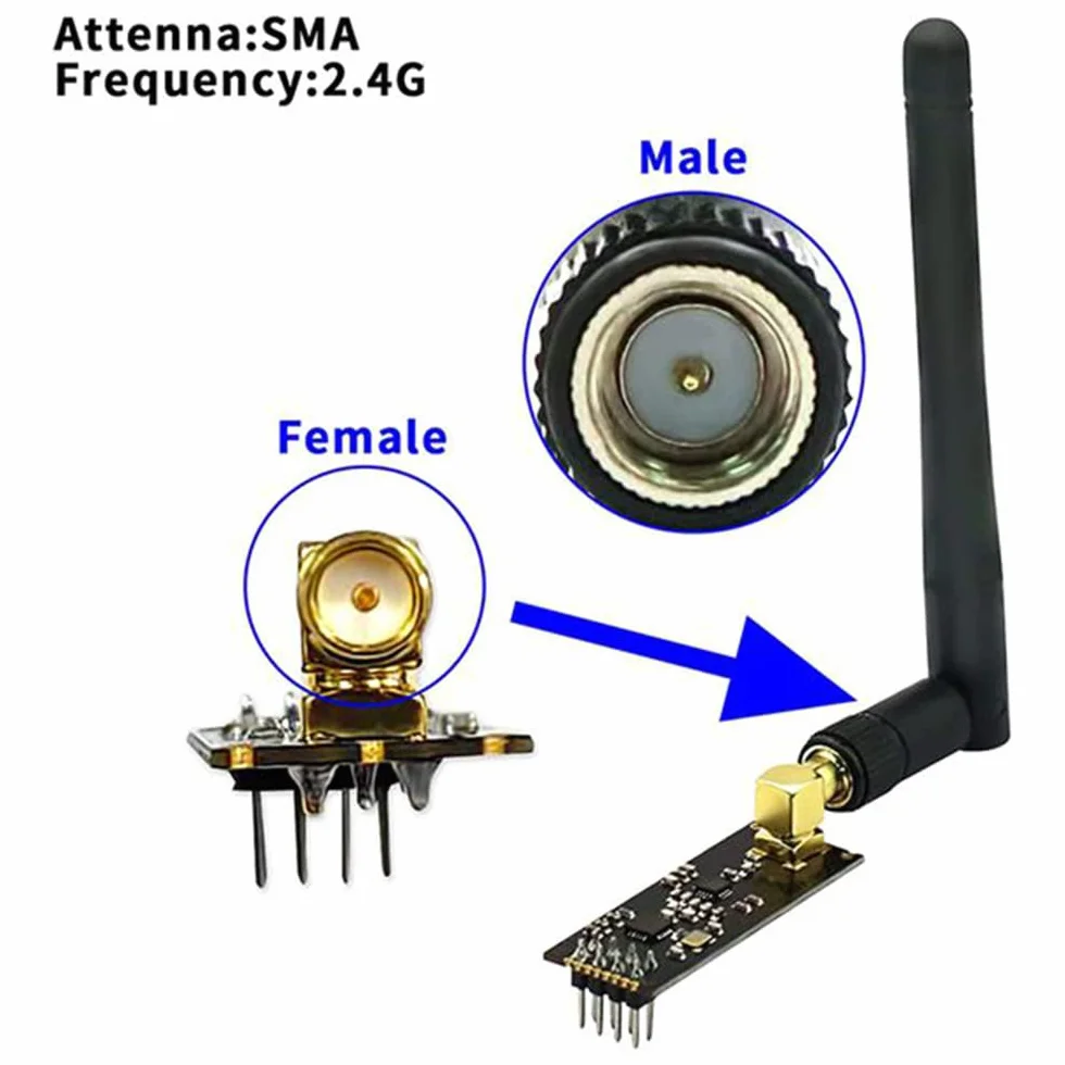 NRF24L01 + PA + LNA Module sans Antenne 1100 Mètres Longue Distance 3.3 V