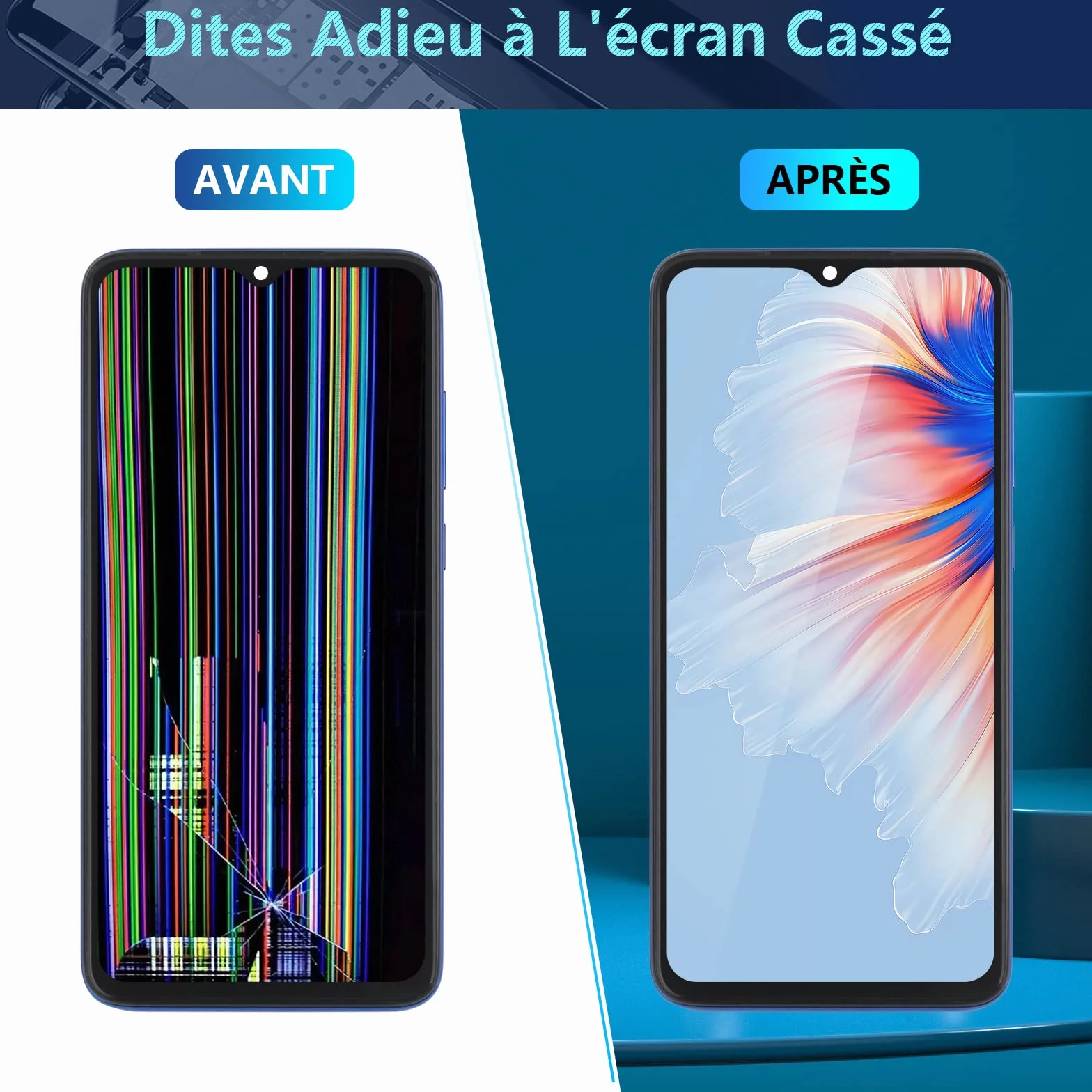 RongZy Écran pour Xiaomi Redmi Note 8 Pro M1906G7I M1906G7G LCD Écran Tactile Digitizer Interne pour Note 8 Pro Assemblé de Remplacement avec Outils(6.53")