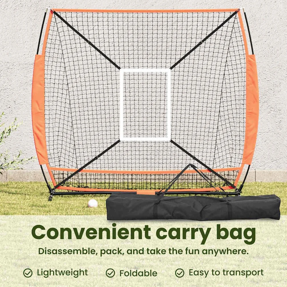 vidaXL Filet d'entraînement Baseball 180 x 89,5 x 152,5 cm Portable Plier Jardin