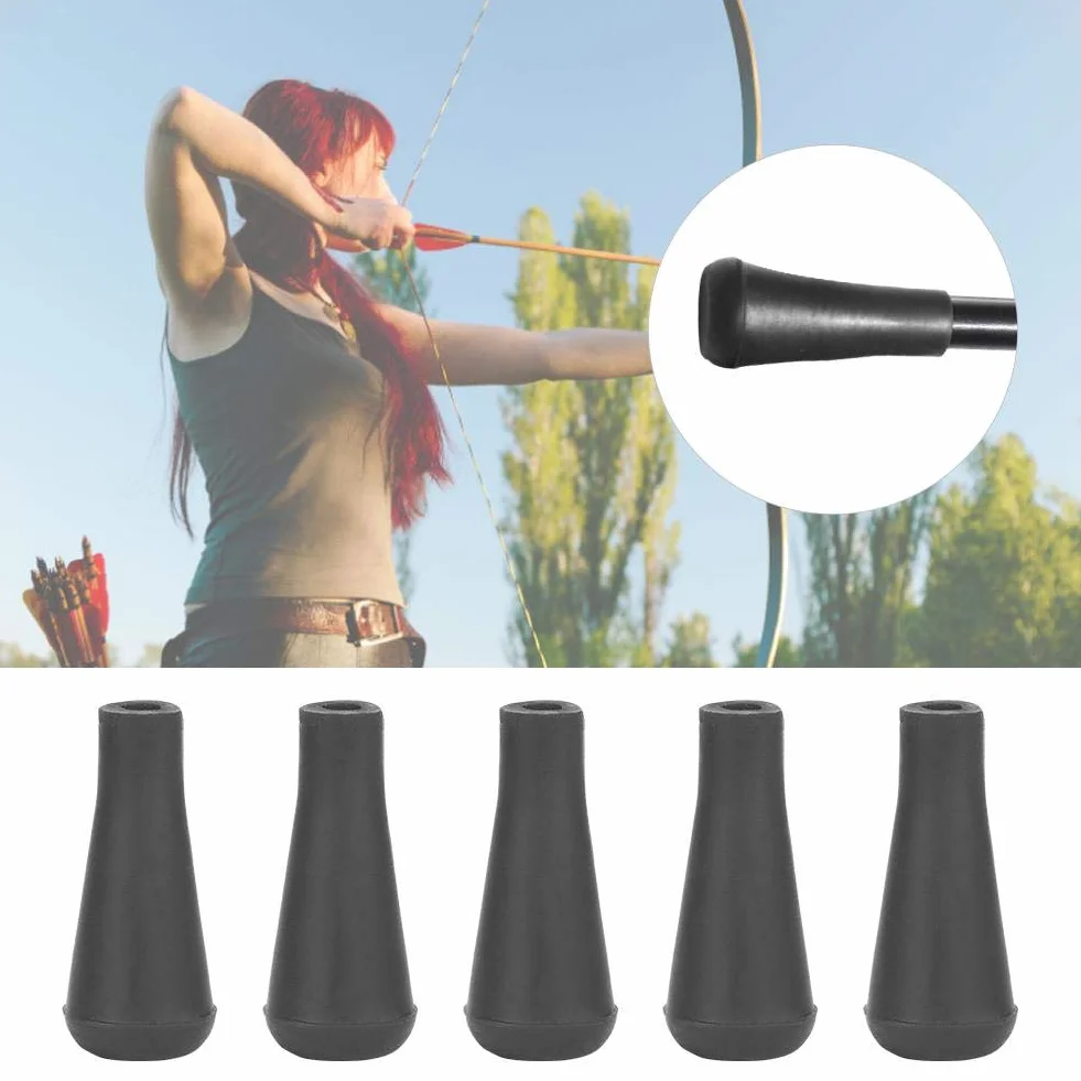 Broadhead de Remplacement Pointe de Flèche Tir à l'Arc Caoutchouc Souple 10PCS 8mm Noir