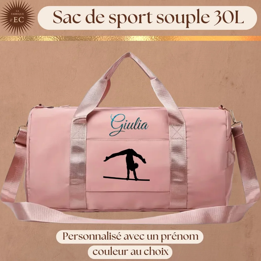 Sac de Sport Souple Rose 30L Gym La Fabrique d'EC
