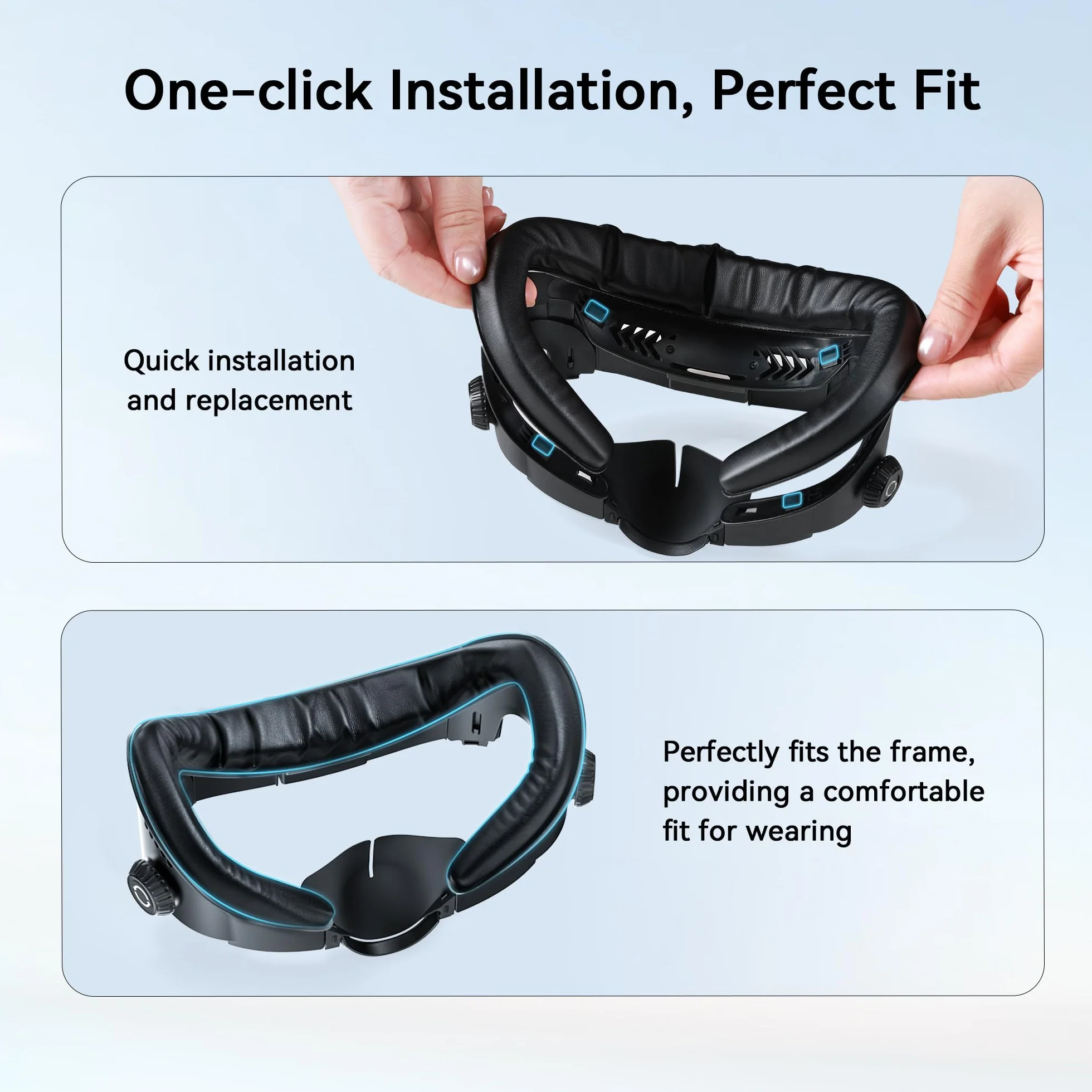 AMVR FC4M Kit d'interface faciale magnétique pour Meta Quest 3