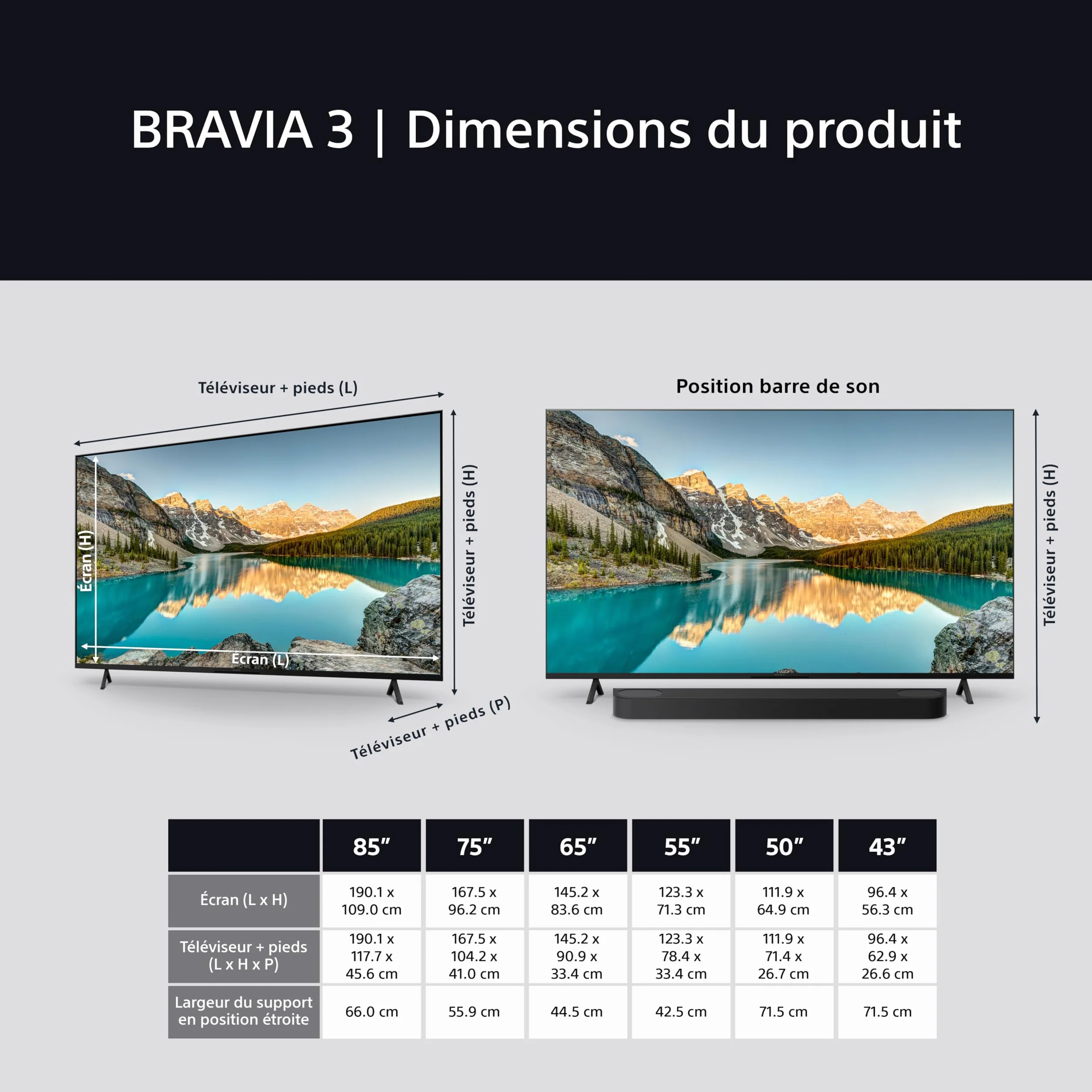 Sony BRAVIA 3 43" Direct LED Google TV Dolby Vision Atmos IMAX Enhanced 2025