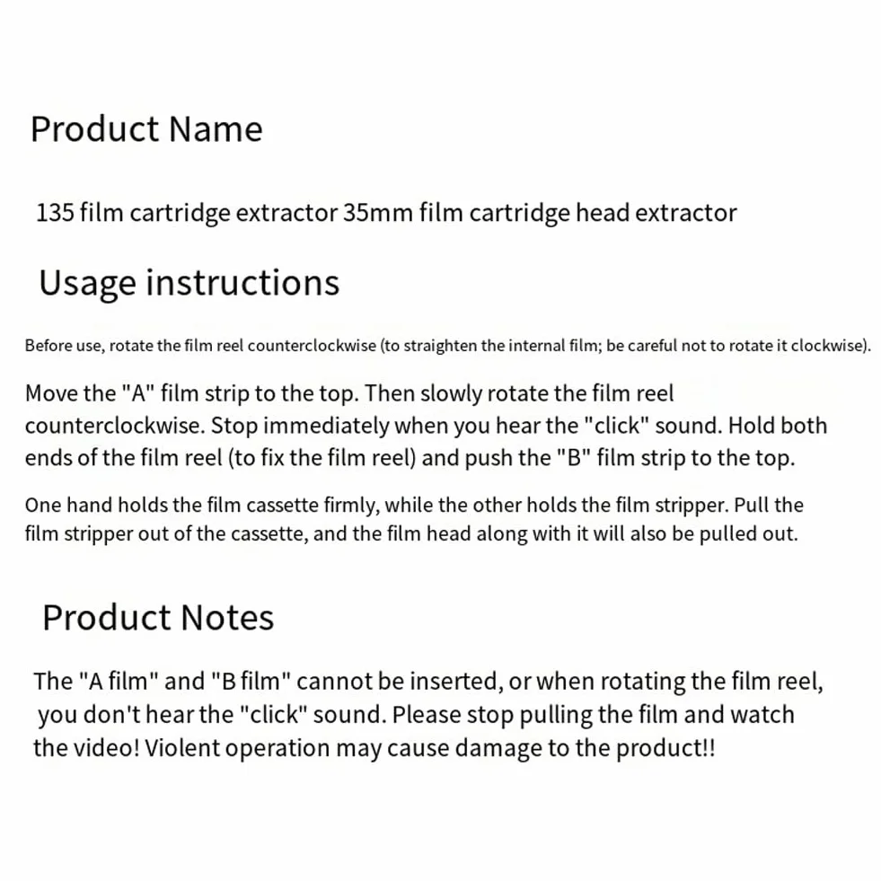 135 Outil D'Extracteur de Film pour Cartouches 35 mm Picker de Film 35 mm Accessoire Essentiel pour Les Amateurs de Photographie Cinématographique