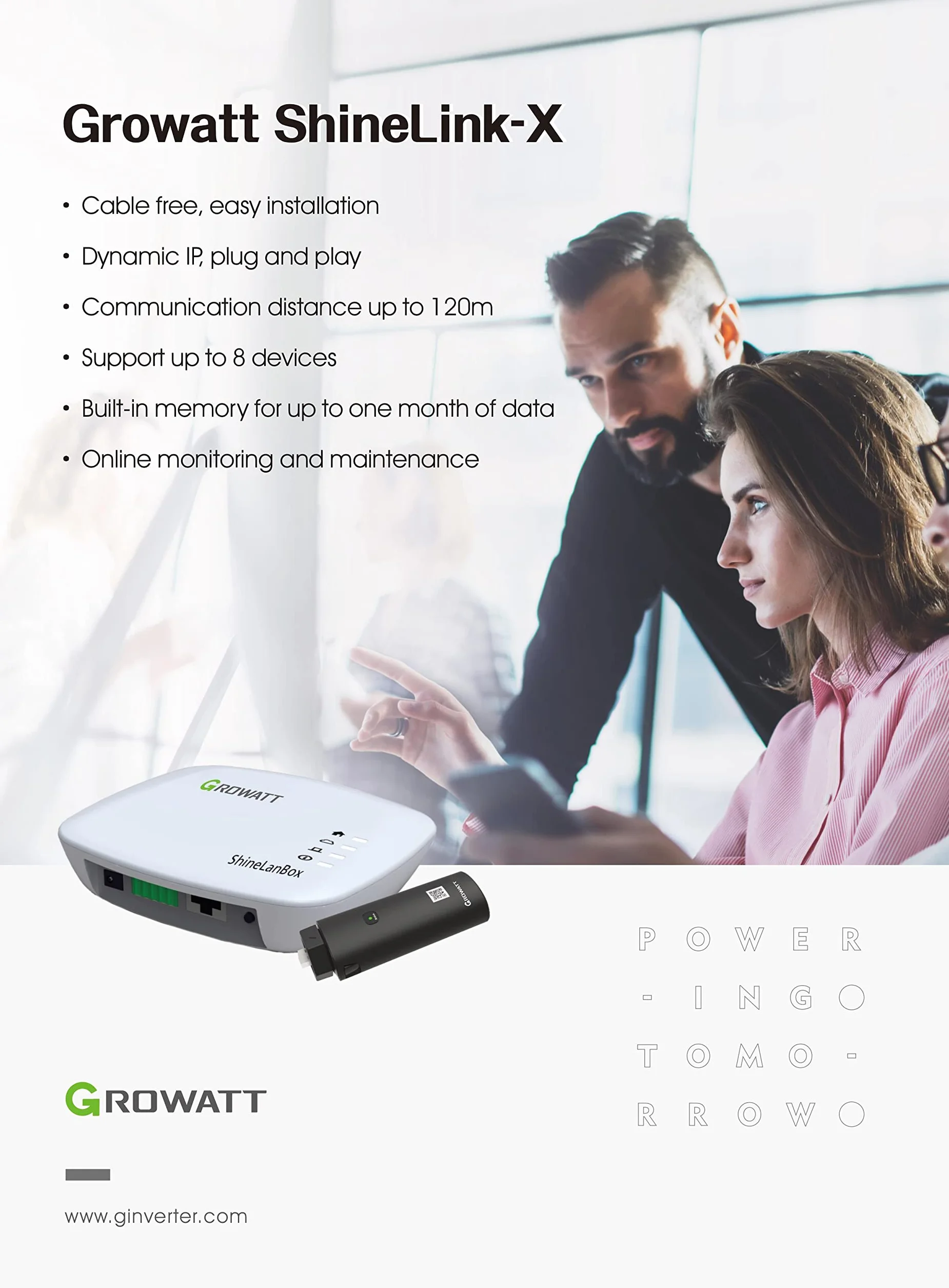 GROWATT Shine Link X - Plug & play kit RF monitoring ShinePhone App Datalogger