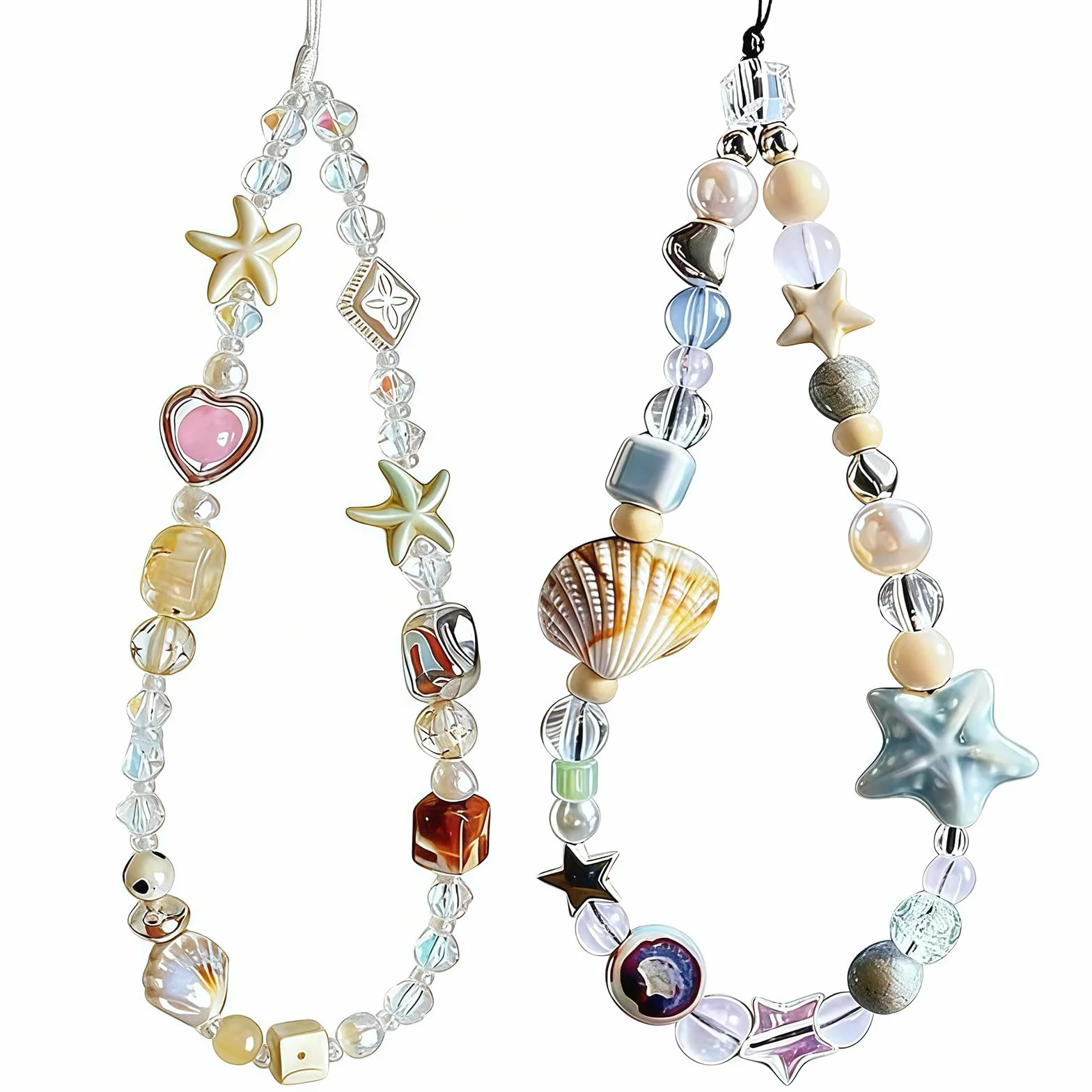 Strap pour téléphone Portable, Dragonne de Caméra, Collier de Perles, Accessoire Mignon, Pochette de Téléphone Universel pour iPhone 17 Pro Max