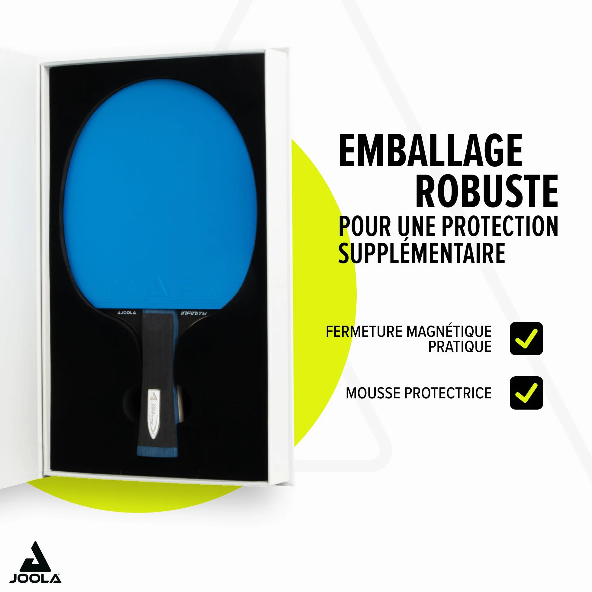 JOOLA White Infinity Z Carbon GL Raquette Tennis de Table Professionnelle Boîte Magnétique
