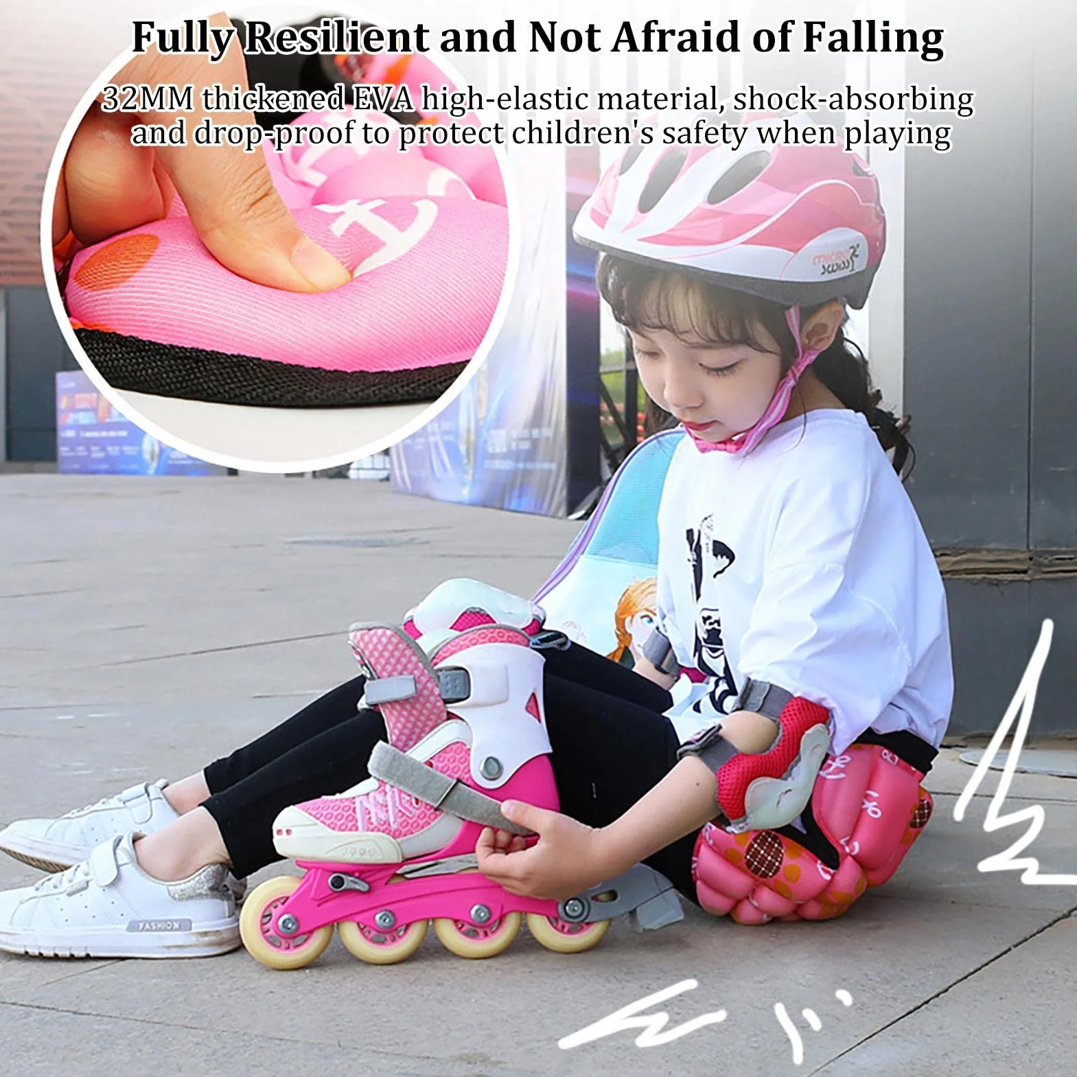 GIMOCOOL Short Rembourré pour Enfants | Tapis de Sport à Roulettes pour Protection Butt Hip | Patinage, Ski, Snowboard, Roller Skating