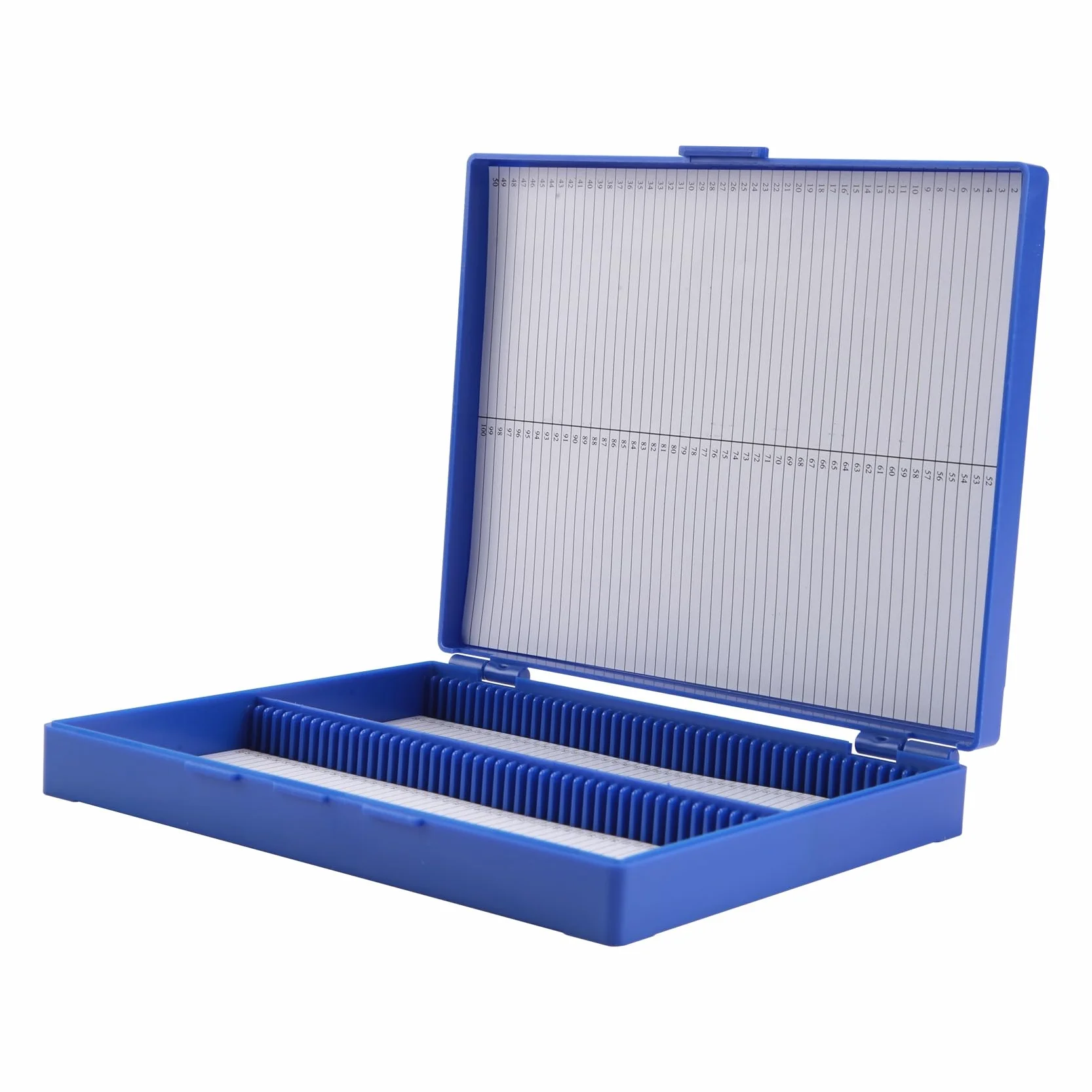 Plastique Rectangle 100 Microslide Diapositive Microscope Boite