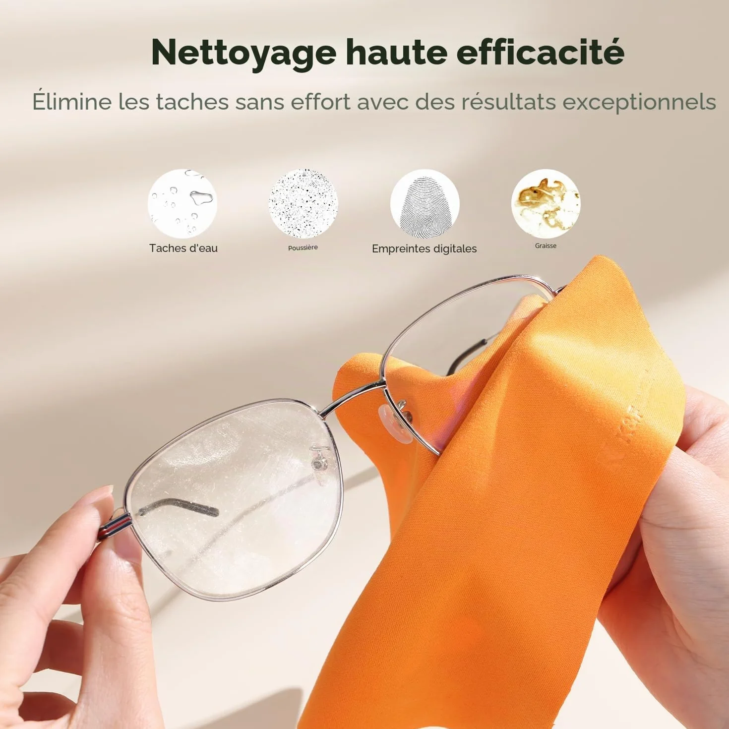 K&F CONCEPT Chiffons de Nettoyage en Microfibre, Chiffons Microfibre, Chiffon Lunettes de Vue Lunettes, Appareils Photo, Casques VR/AR, Tablettes, Lentilles et Écrans, 6 PCS, 15 x 18 cm