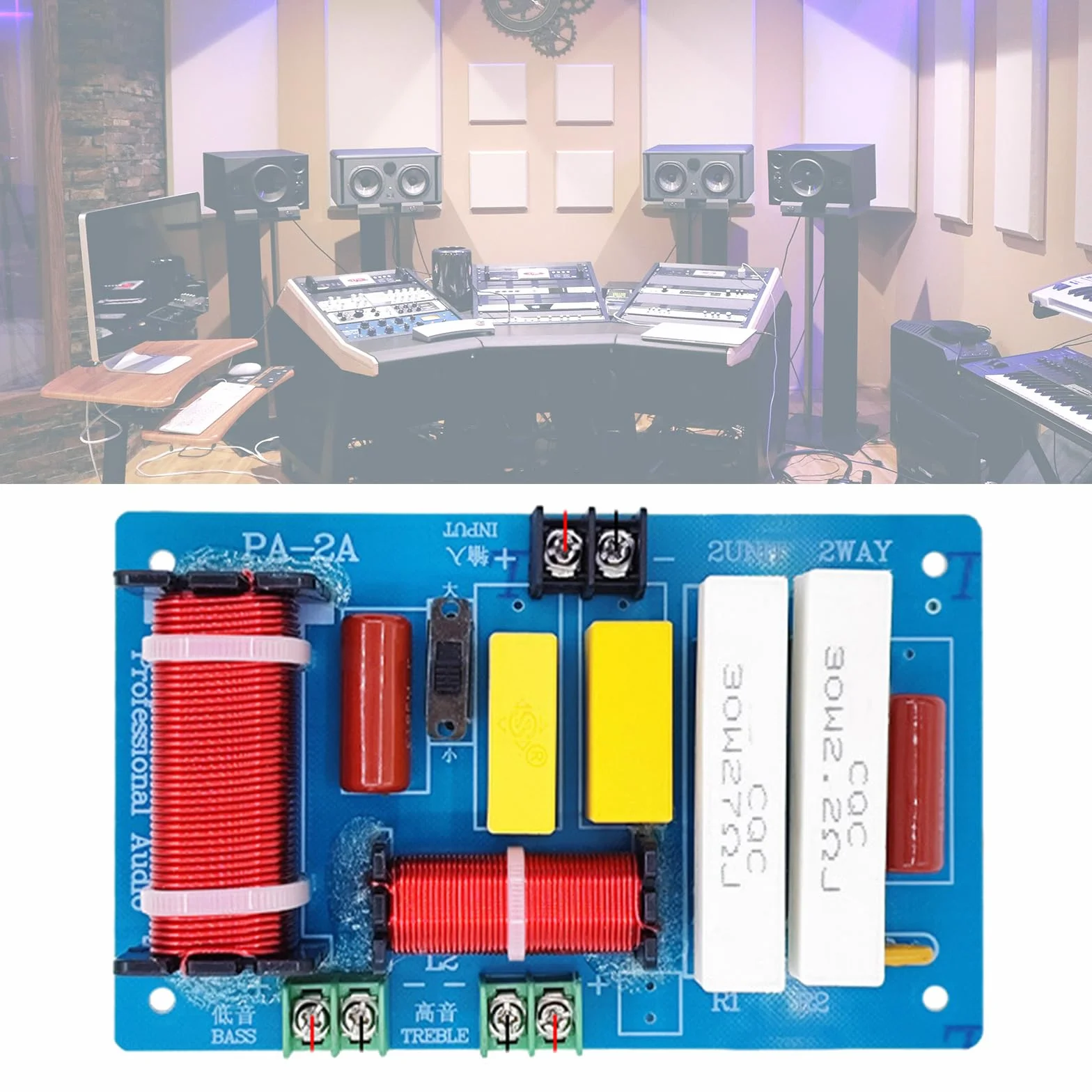 Séparateur de fréquence de haut-parleur 2 voies haute performance pour projets de chips aigus et basses profondes